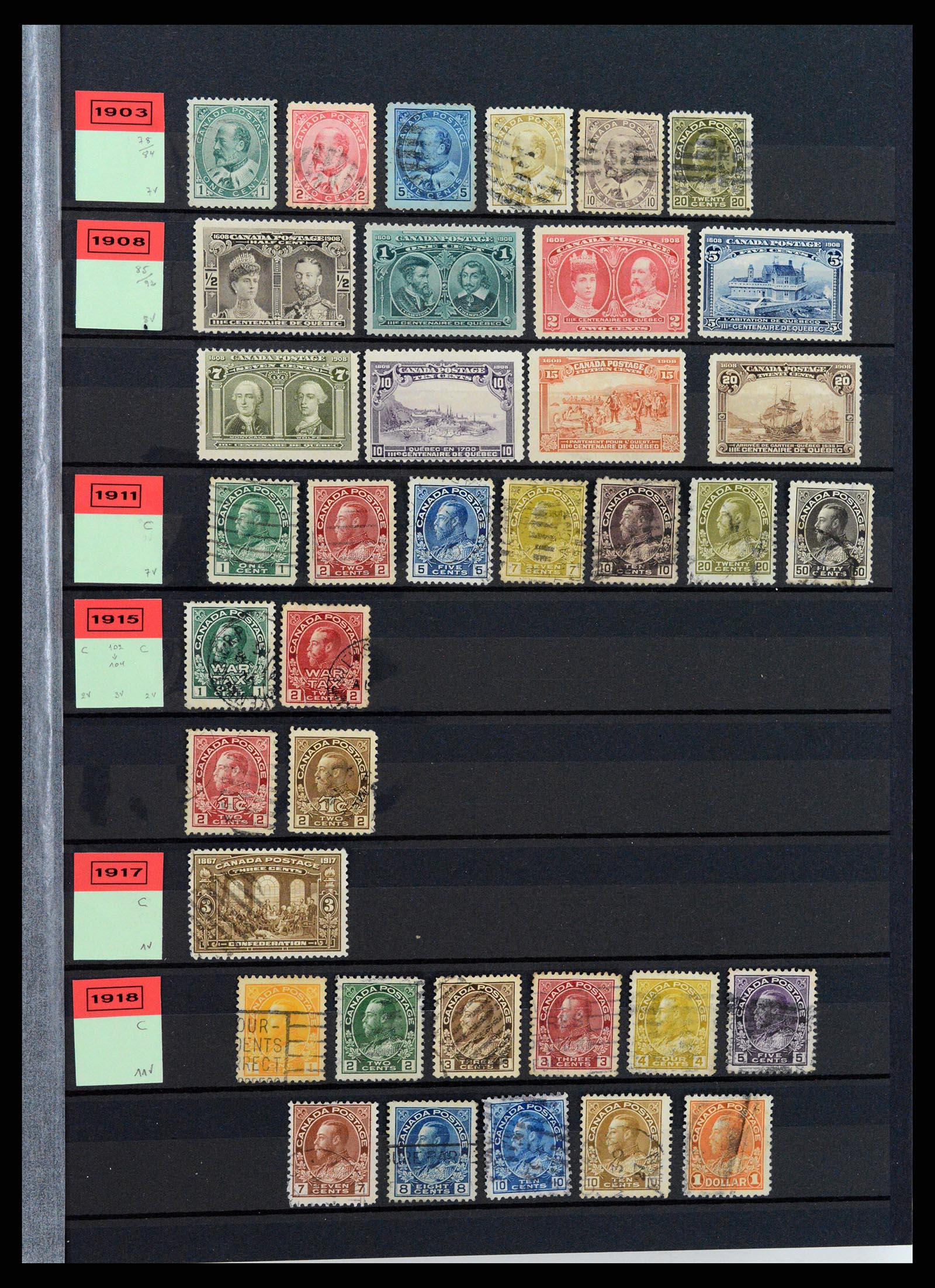37359 004 - Postzegelverzameling 37359 Canada 1859-1993.