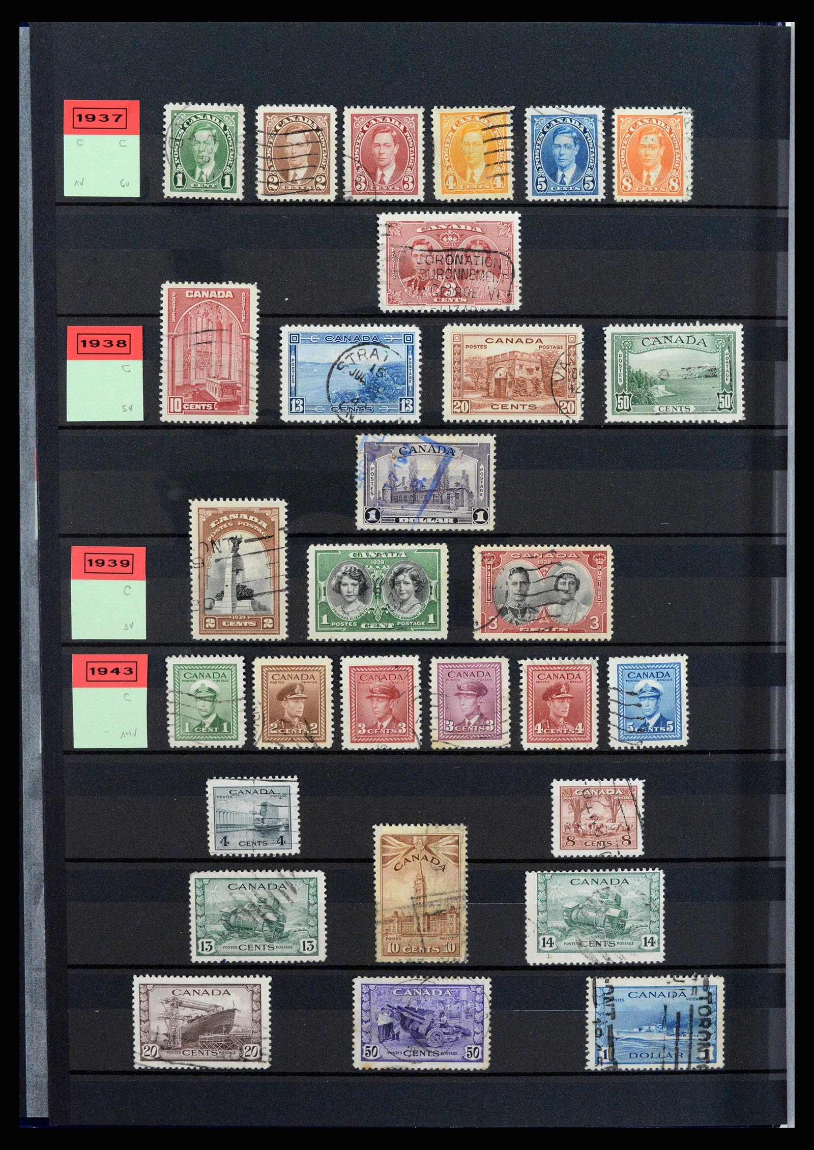 37359 007 - Postzegelverzameling 37359 Canada 1859-1993.