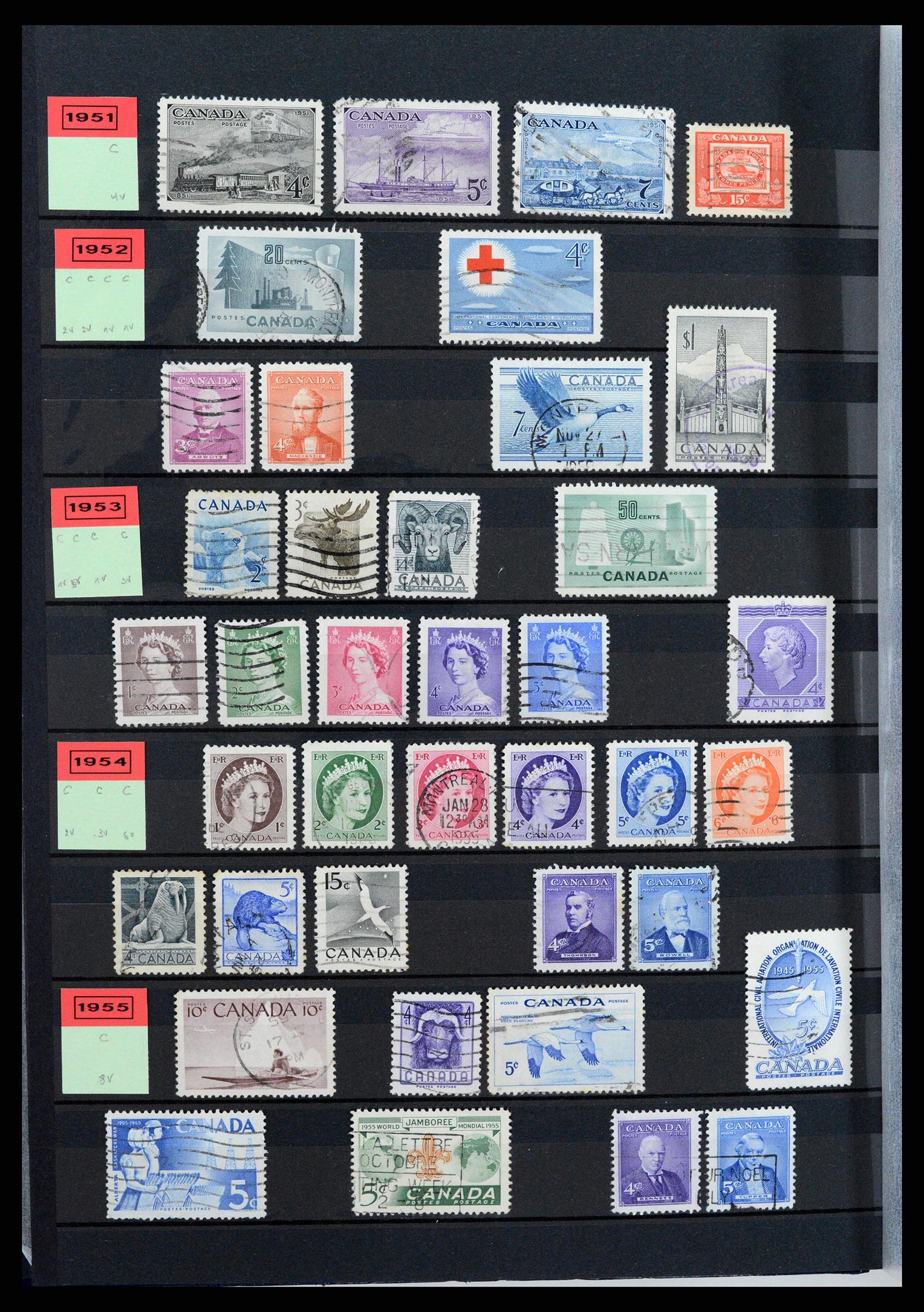 37359 009 - Postzegelverzameling 37359 Canada 1859-1993.