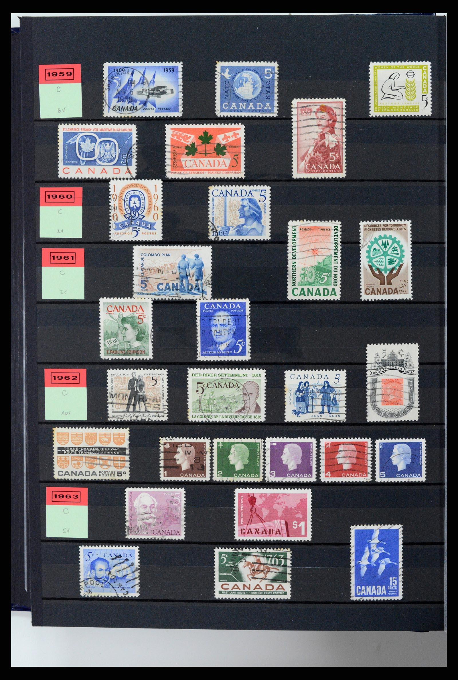 37359 011 - Postzegelverzameling 37359 Canada 1859-1993.