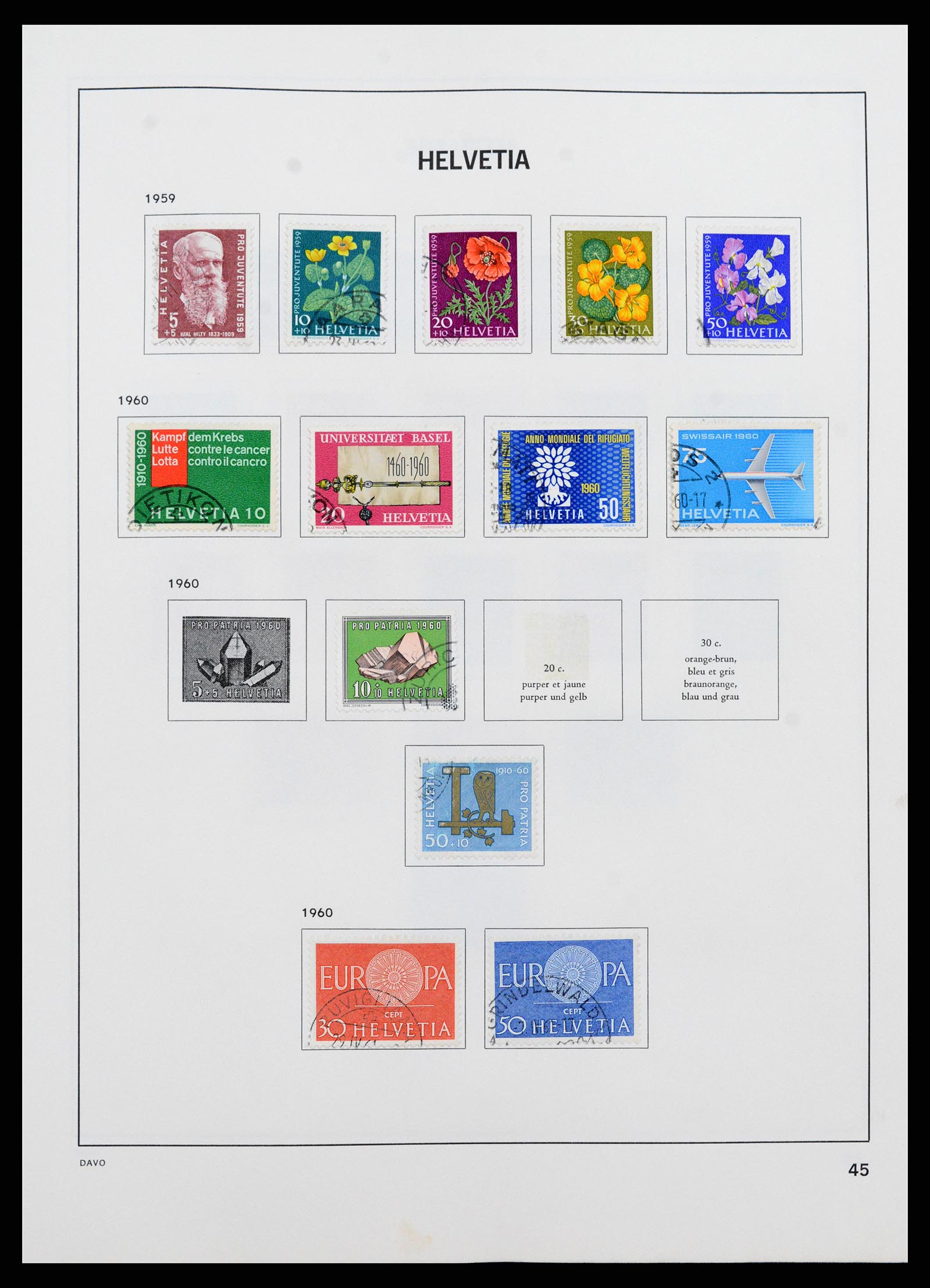 37361 045 - Stamp collection 37361 Switzerland 1850-2005.
