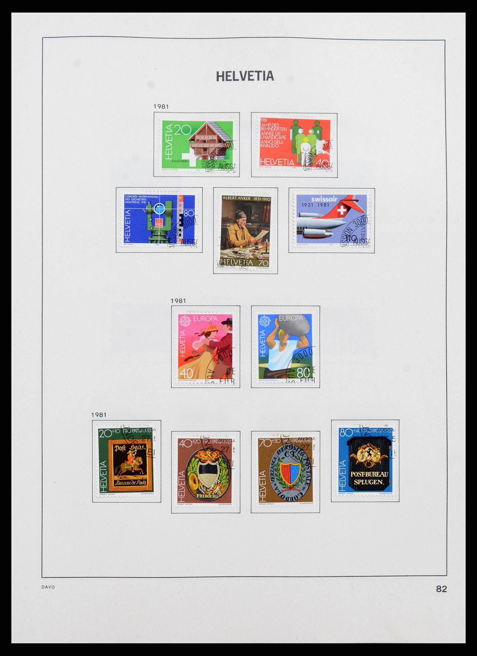 37361 082 - Stamp collection 37361 Switzerland 1850-2005.