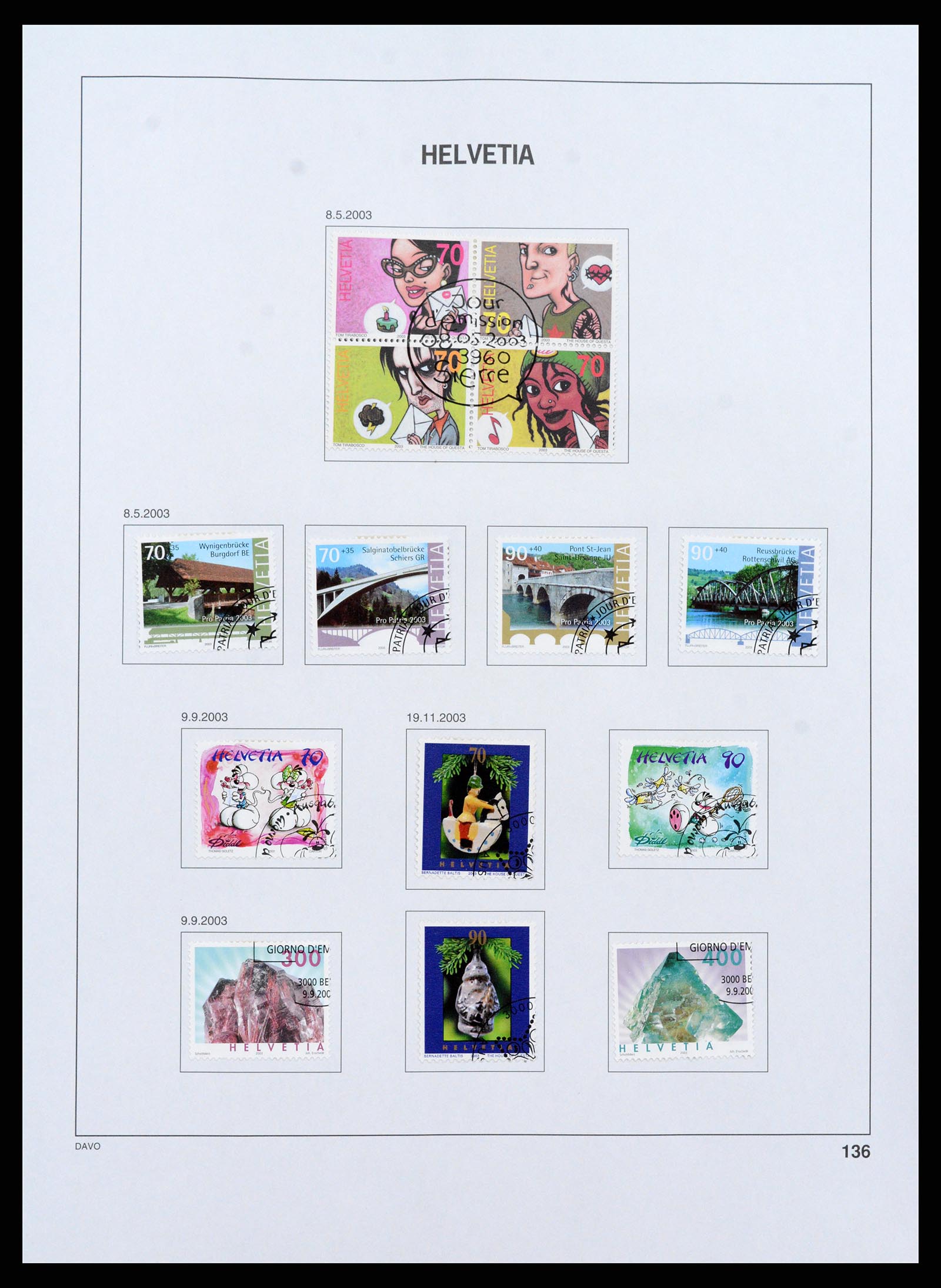 37361 136 - Stamp collection 37361 Switzerland 1850-2005.