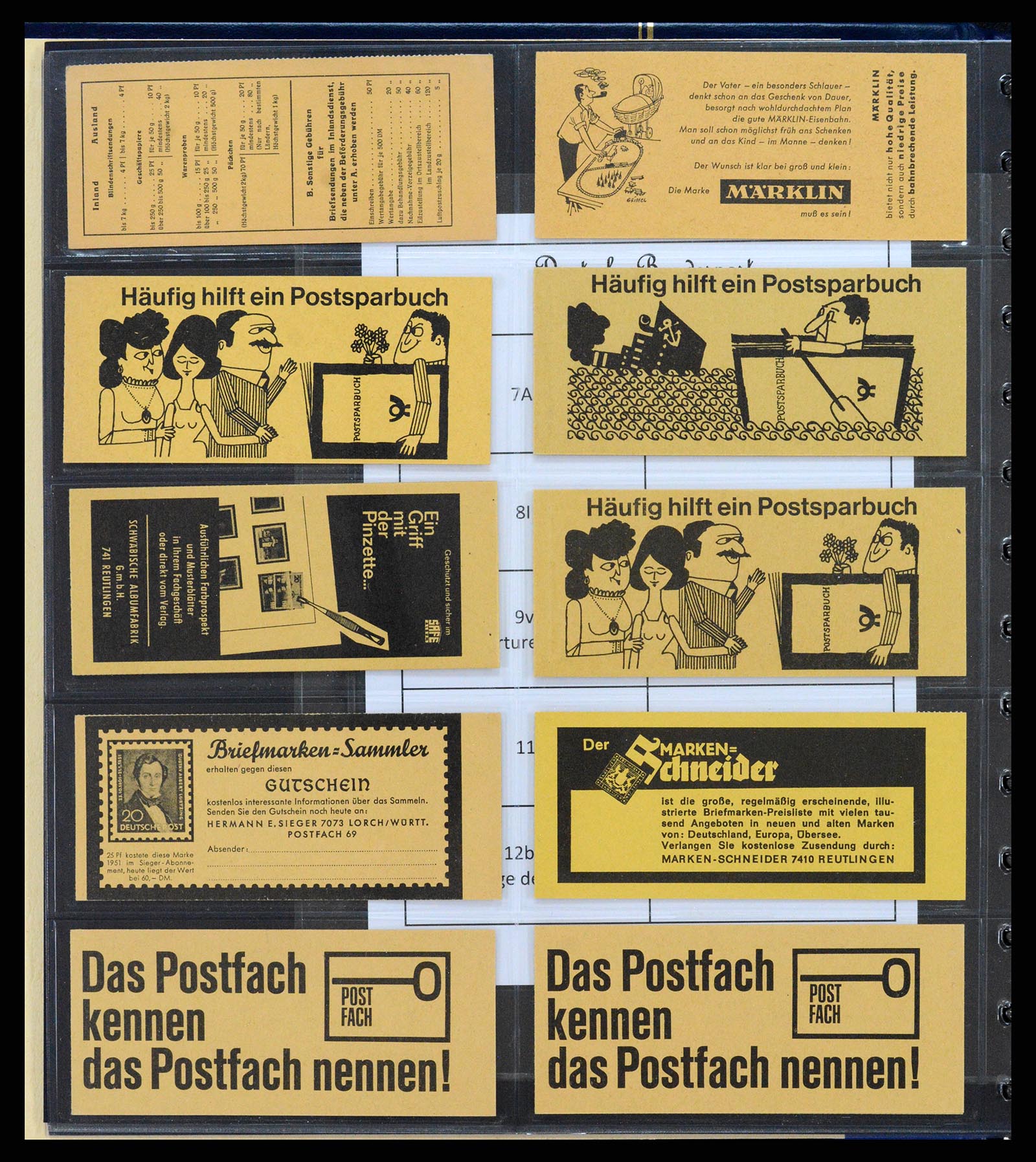 37365 012 - Stamp collection 37365 Bundespost stamp booklets 1951-2001.