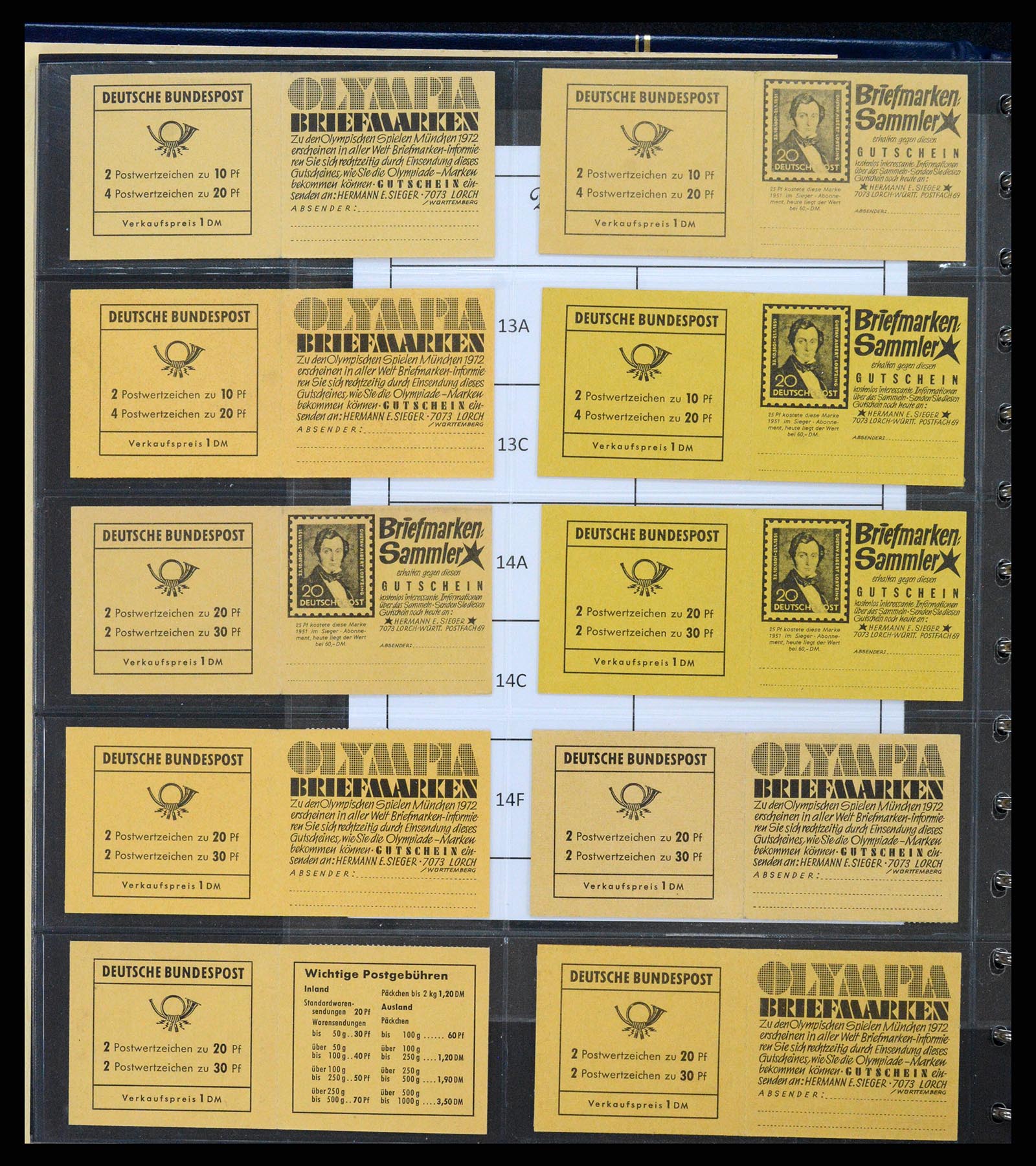 37365 015 - Stamp collection 37365 Bundespost stamp booklets 1951-2001.