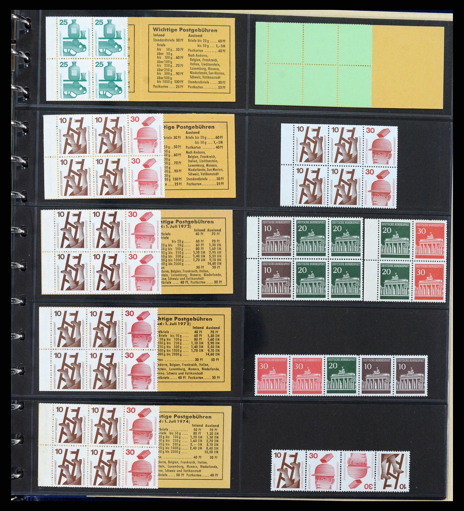 37365 017 - Postzegelverzameling 37365 Bundespost postzegelboekjes 1951-2001.