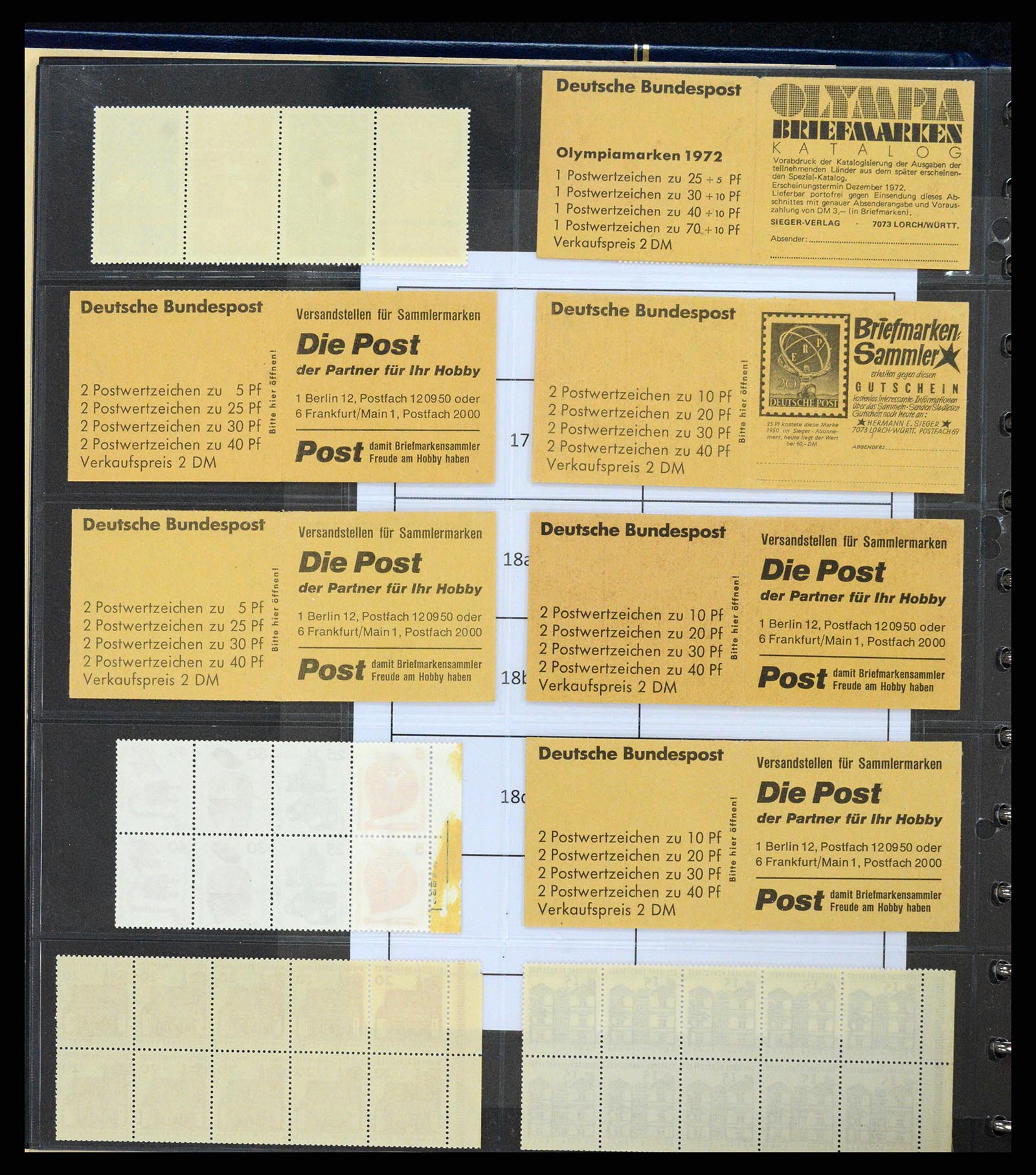 37365 021 - Stamp collection 37365 Bundespost stamp booklets 1951-2001.