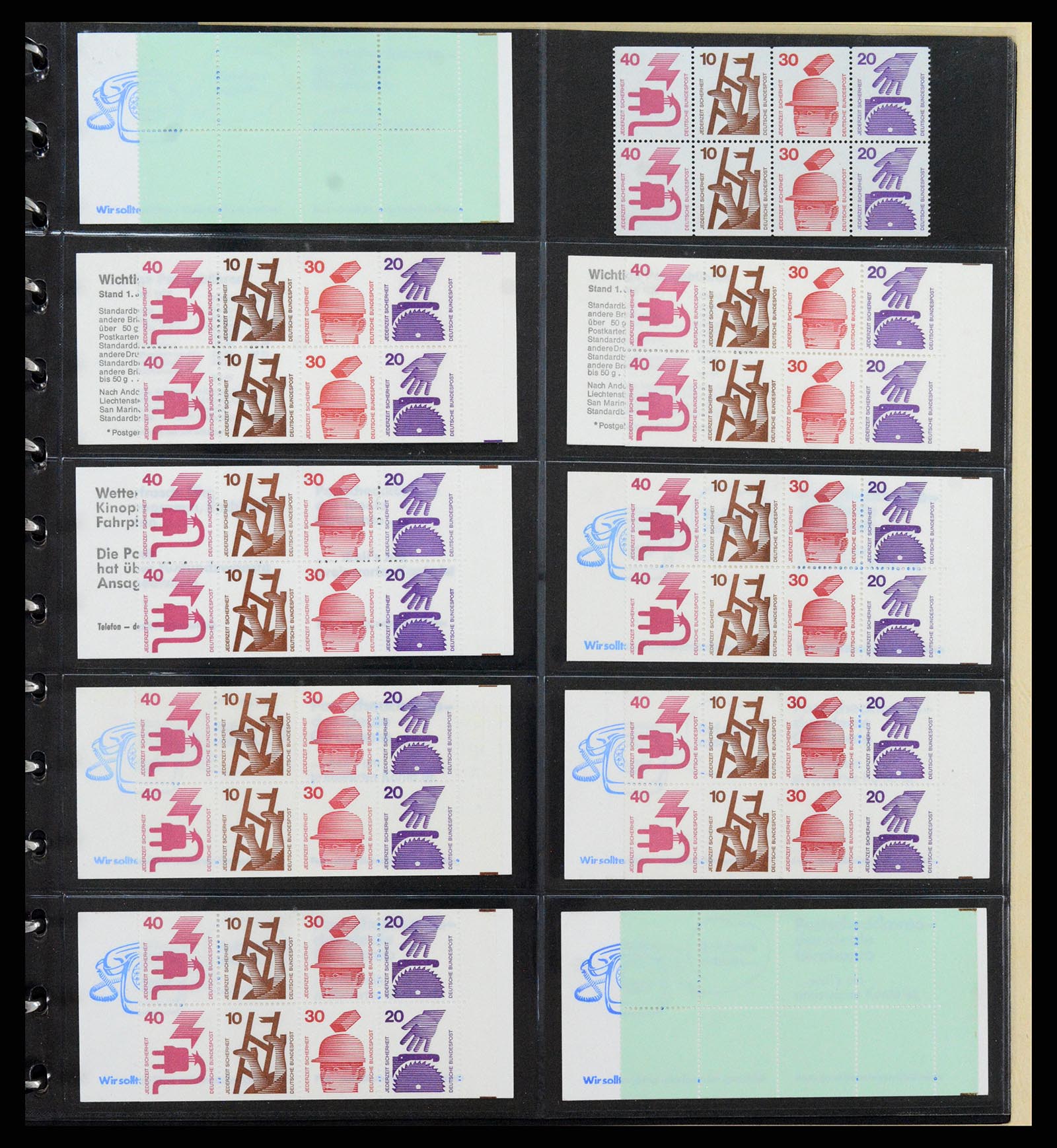 37365 023 - Stamp collection 37365 Bundespost stamp booklets 1951-2001.