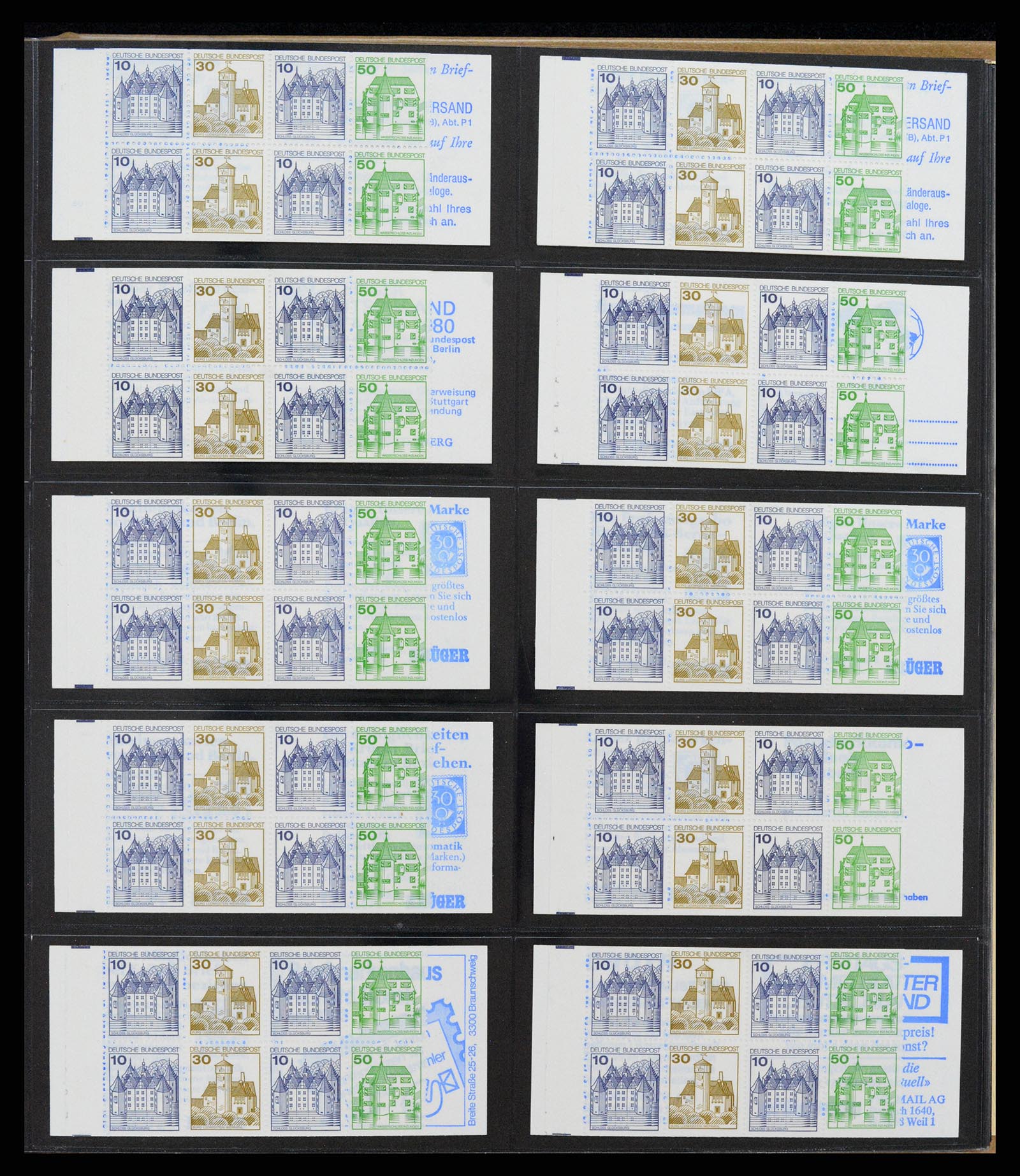 37365 029 - Stamp collection 37365 Bundespost stamp booklets 1951-2001.