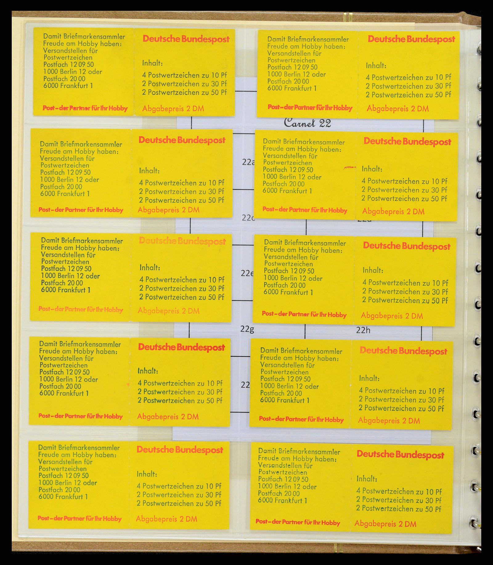 37365 030 - Stamp collection 37365 Bundespost stamp booklets 1951-2001.