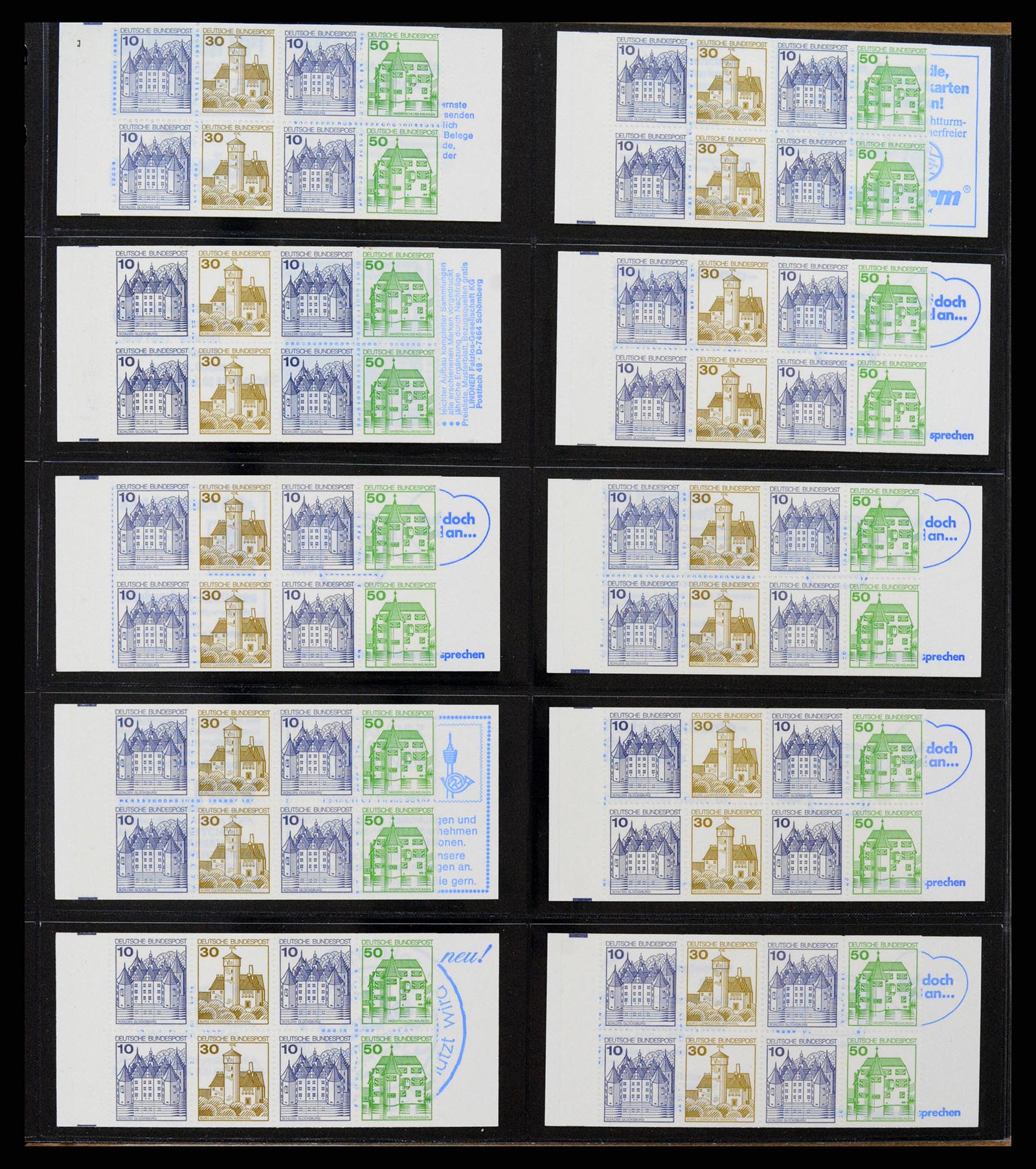 37365 032 - Stamp collection 37365 Bundespost stamp booklets 1951-2001.