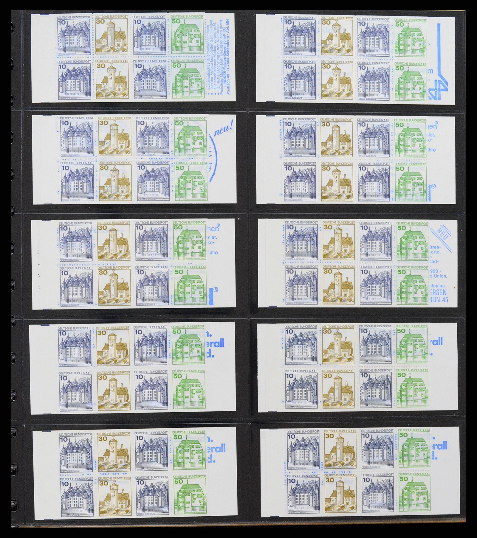37365 035 - Stamp collection 37365 Bundespost stamp booklets 1951-2001.