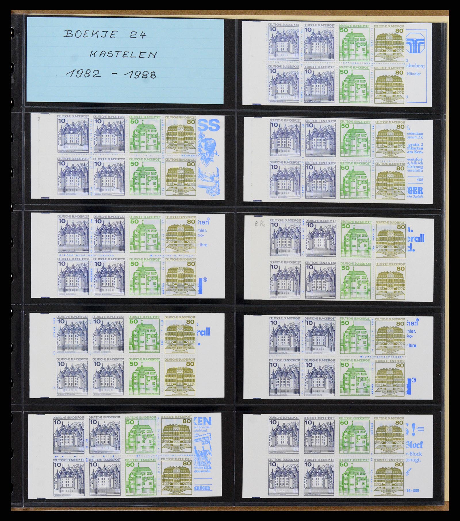 37365 050 - Stamp collection 37365 Bundespost stamp booklets 1951-2001.