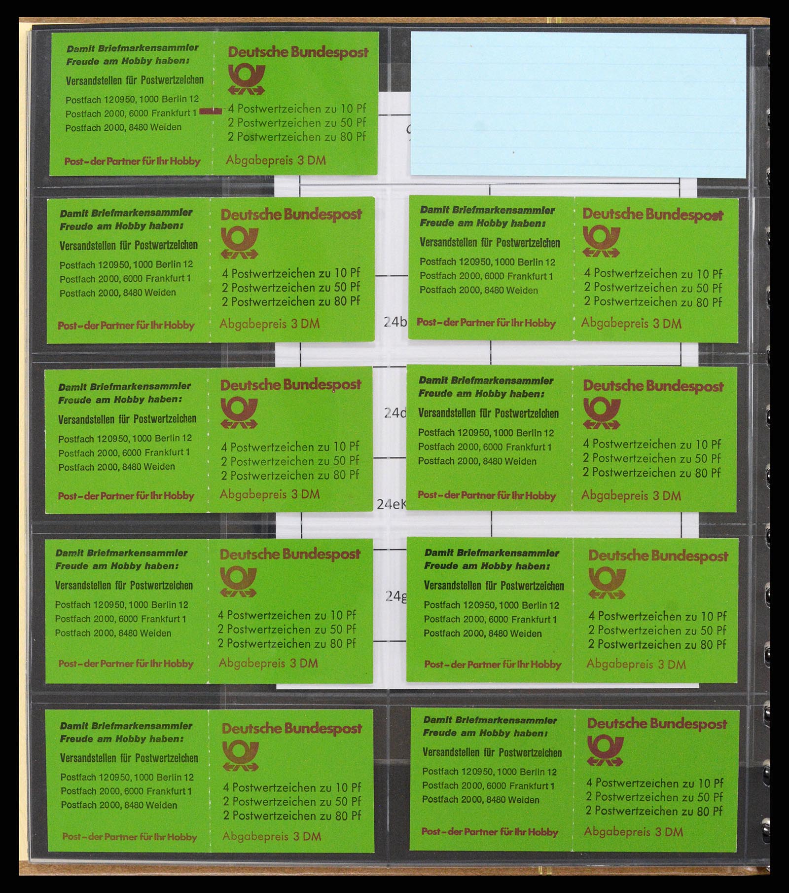 37365 051 - Stamp collection 37365 Bundespost stamp booklets 1951-2001.