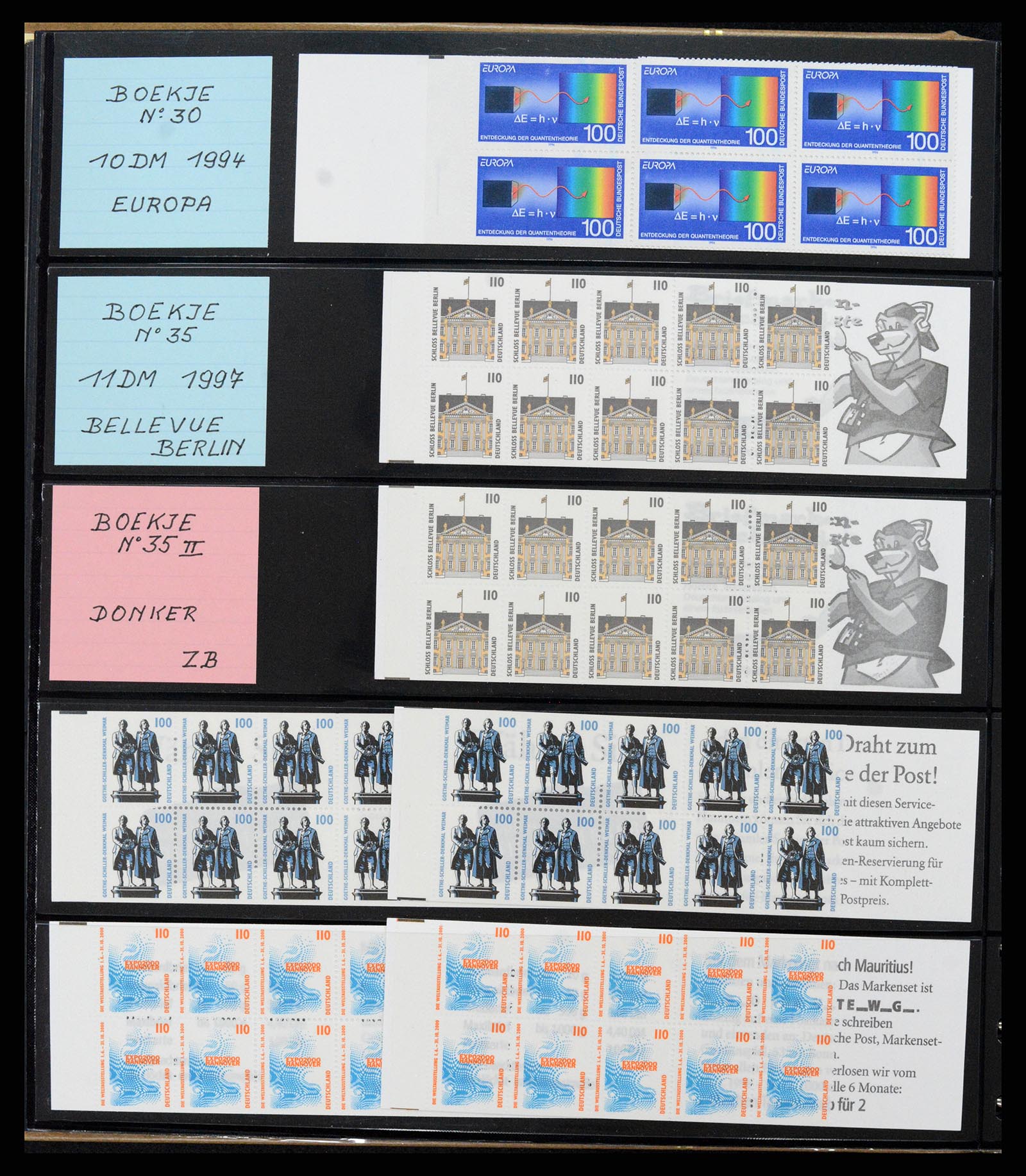 37365 069 - Stamp collection 37365 Bundespost stamp booklets 1951-2001.