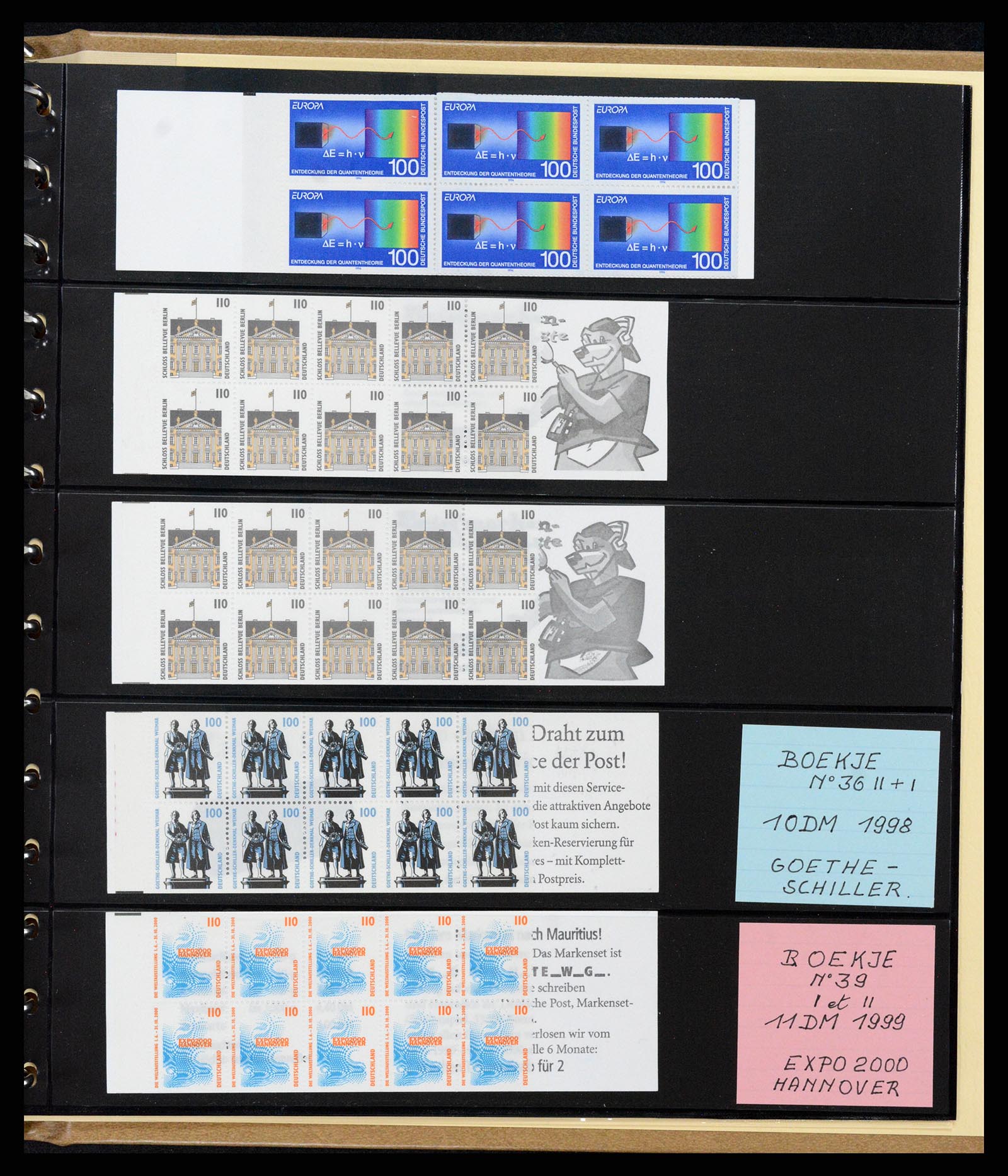 37365 070 - Stamp collection 37365 Bundespost stamp booklets 1951-2001.