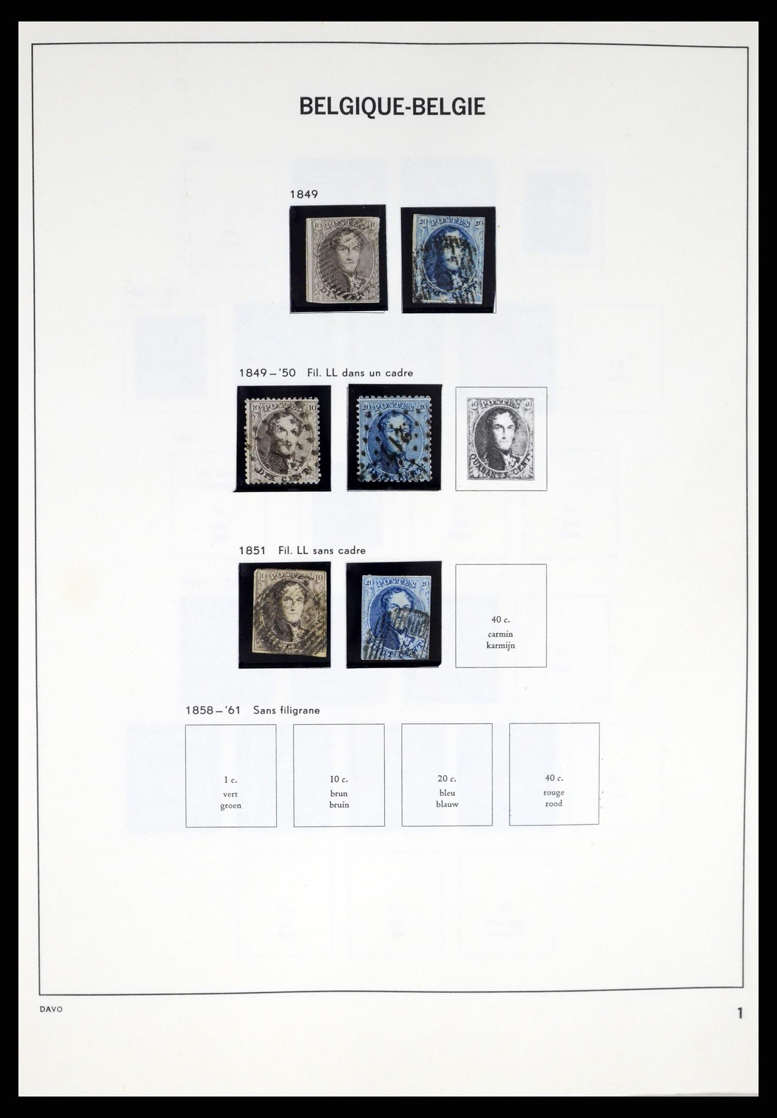 37367 001 - Postzegelverzameling 37367 België 1849-2003.