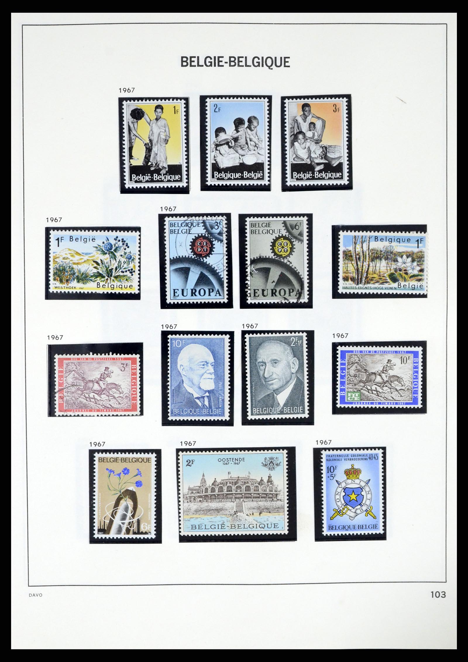 37367 100 - Stamp collection 37367 Belgium 1849-2003.