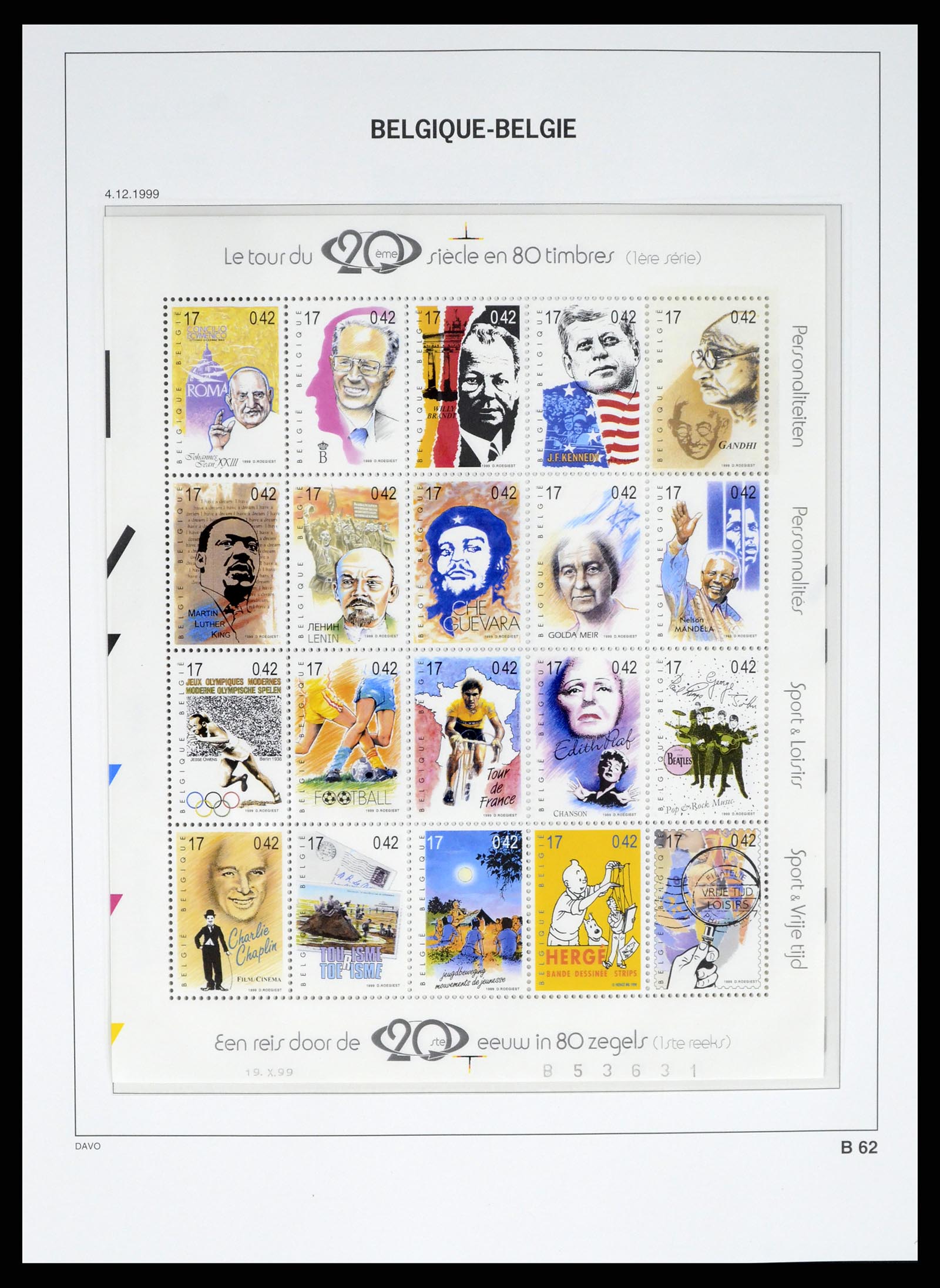 37367 264 - Postzegelverzameling 37367 België 1849-2003.