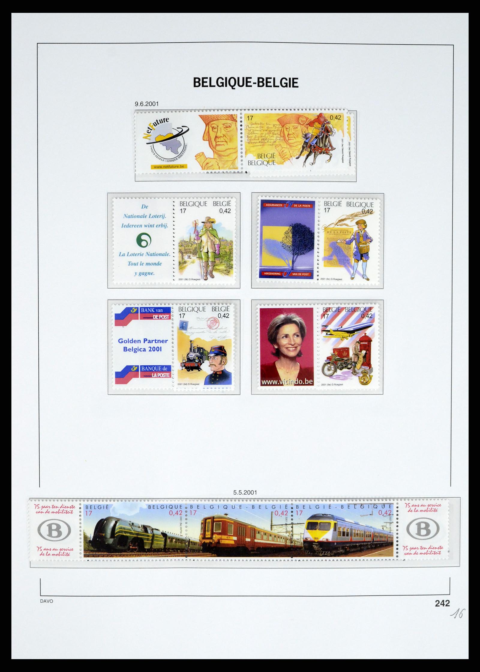 37367 282 - Postzegelverzameling 37367 België 1849-2003.