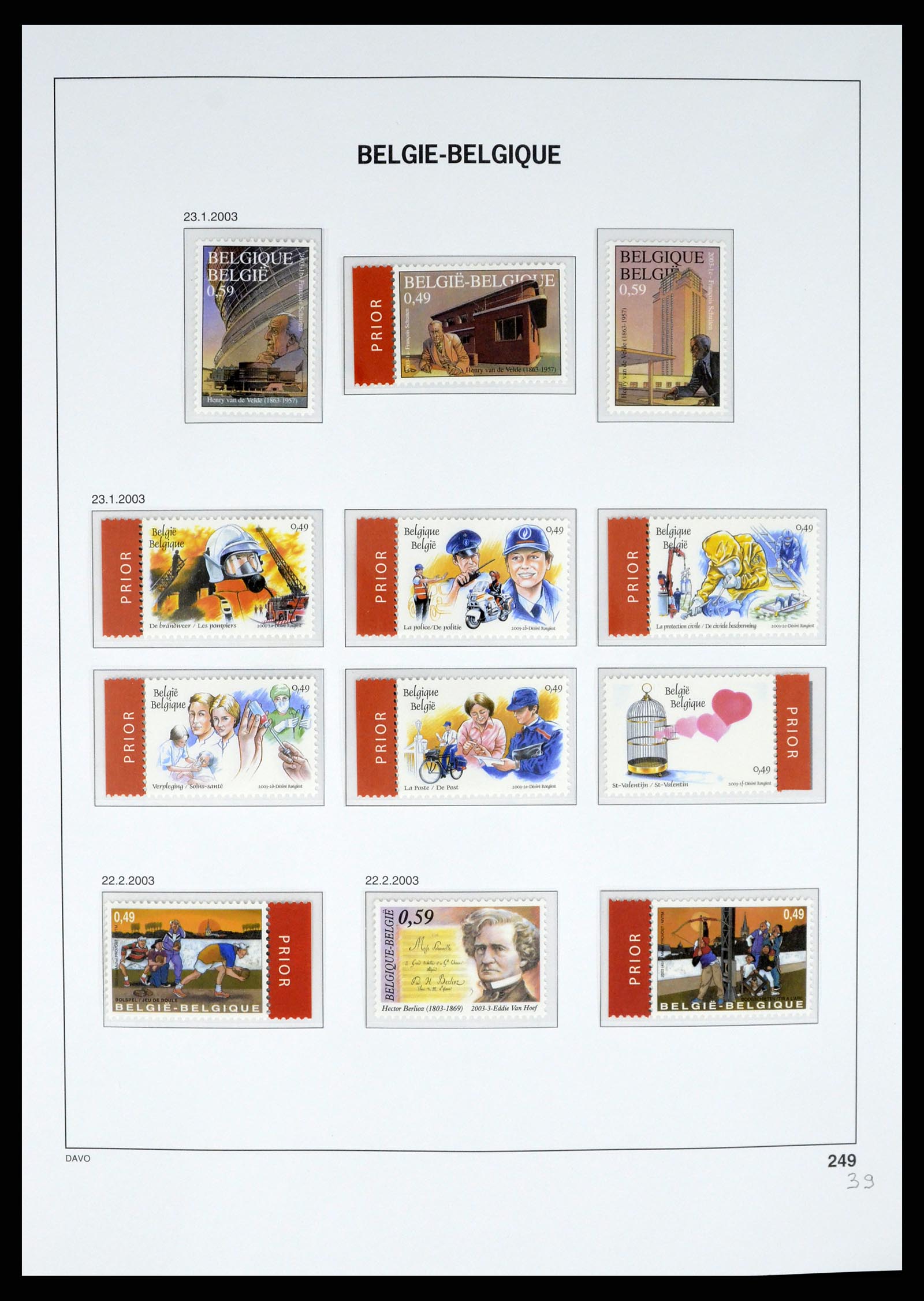 37367 304 - Postzegelverzameling 37367 België 1849-2003.