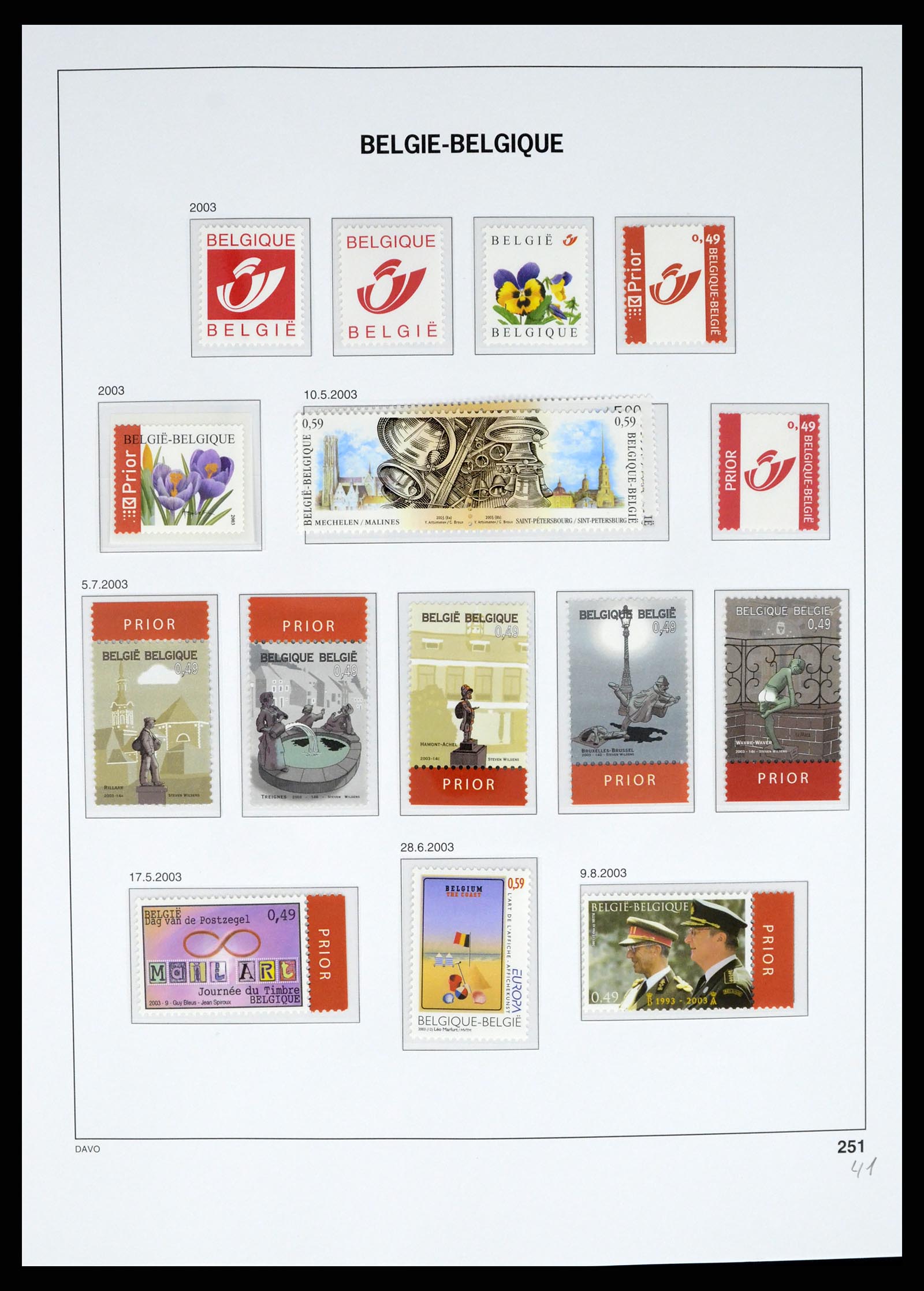 37367 306 - Postzegelverzameling 37367 België 1849-2003.
