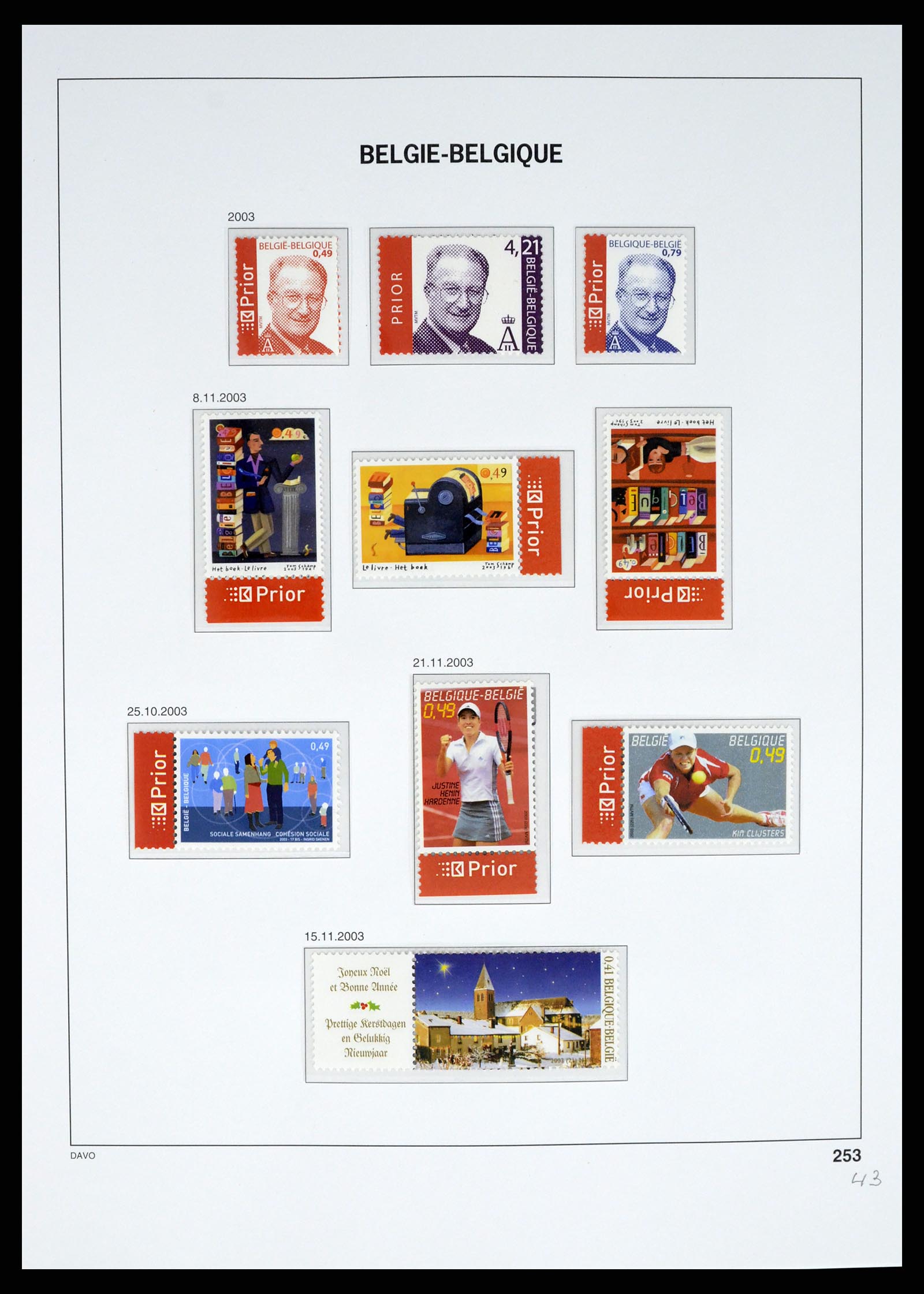 37367 308 - Postzegelverzameling 37367 België 1849-2003.