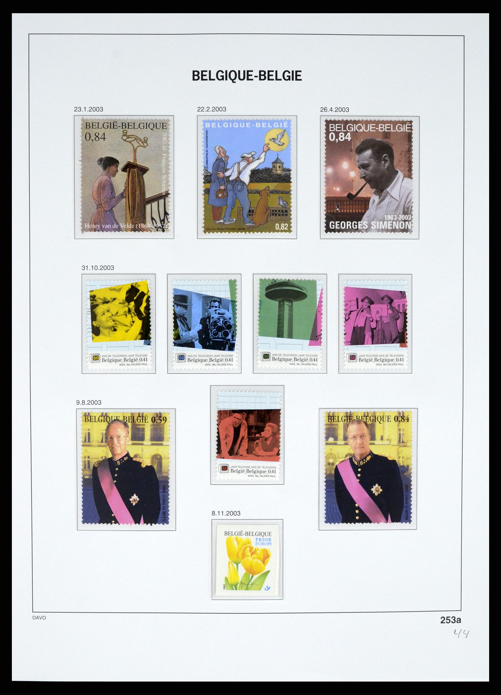 37367 309 - Postzegelverzameling 37367 België 1849-2003.