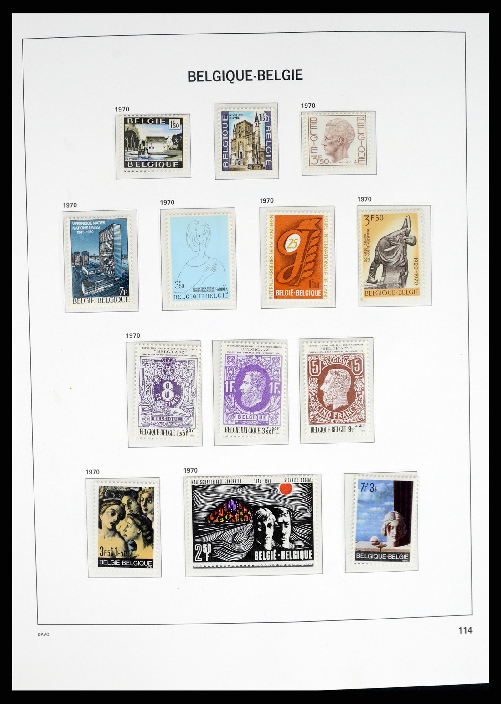 37368 003 - Postzegelverzameling 37368 België 1969-2003.