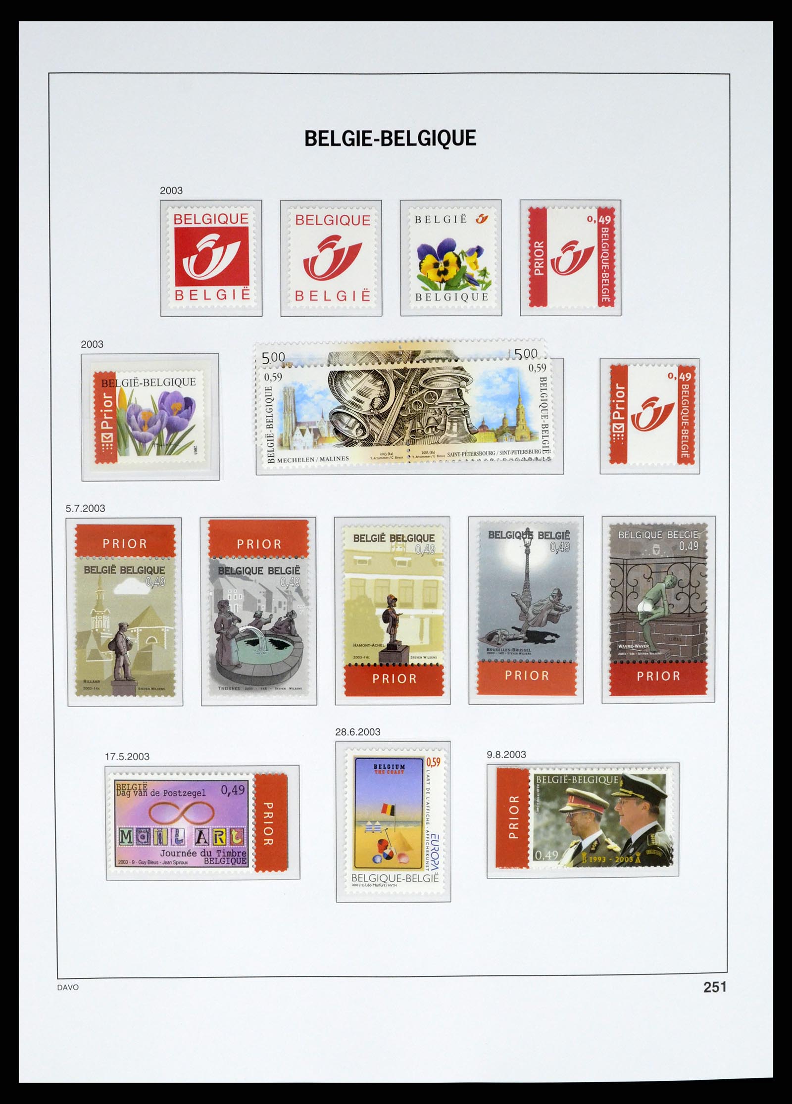 37368 202 - Stamp collection 37368 Belgium 1969-2003.