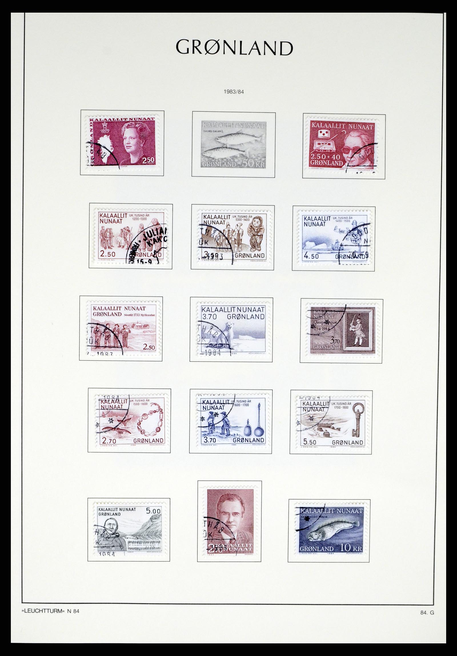 37372 013 - Postzegelverzameling 37372 Groenland 1938-2004.
