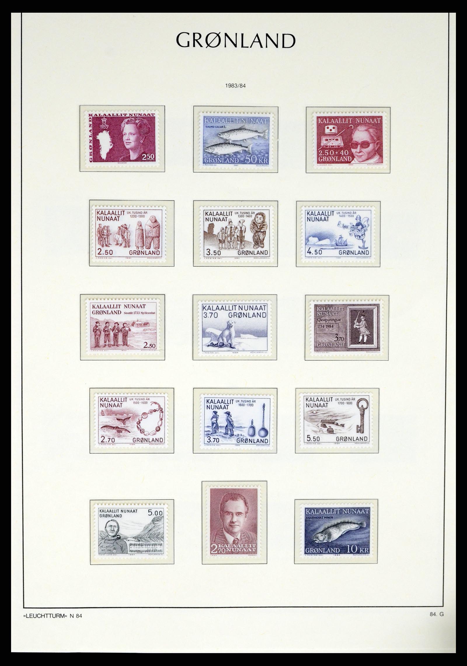 37372 019 - Postzegelverzameling 37372 Groenland 1938-2004.