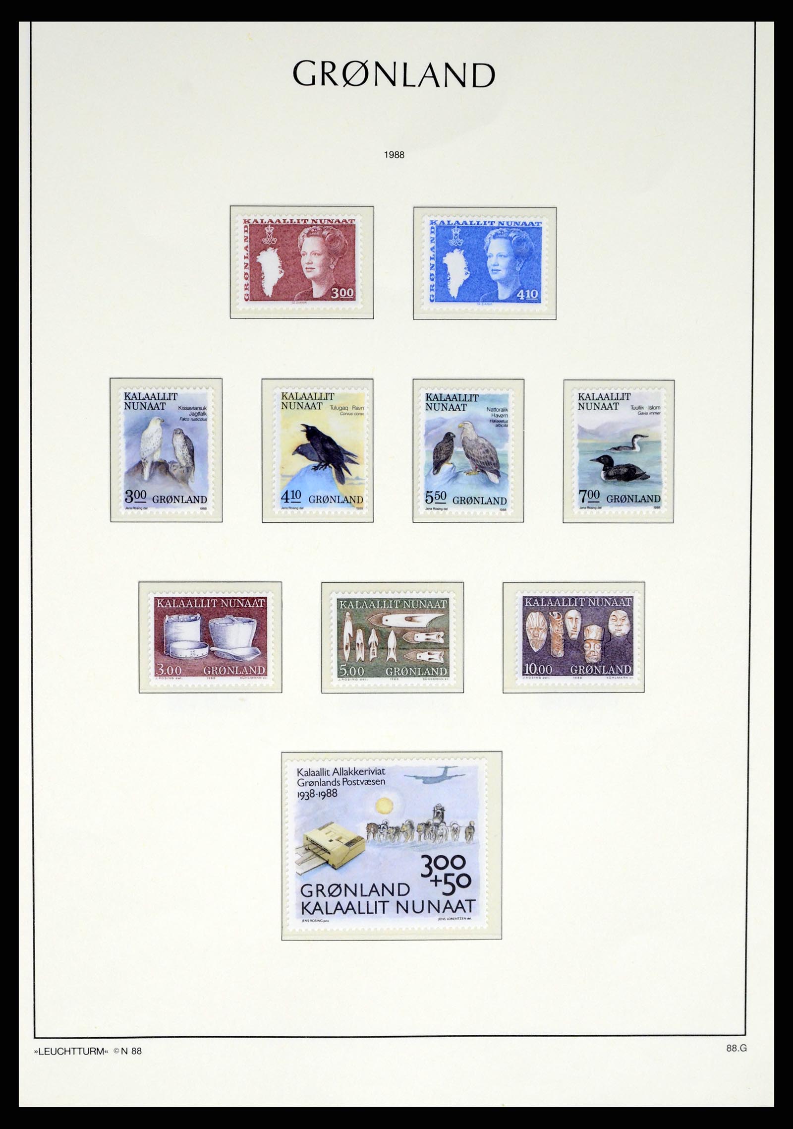 37372 022 - Postzegelverzameling 37372 Groenland 1938-2004.