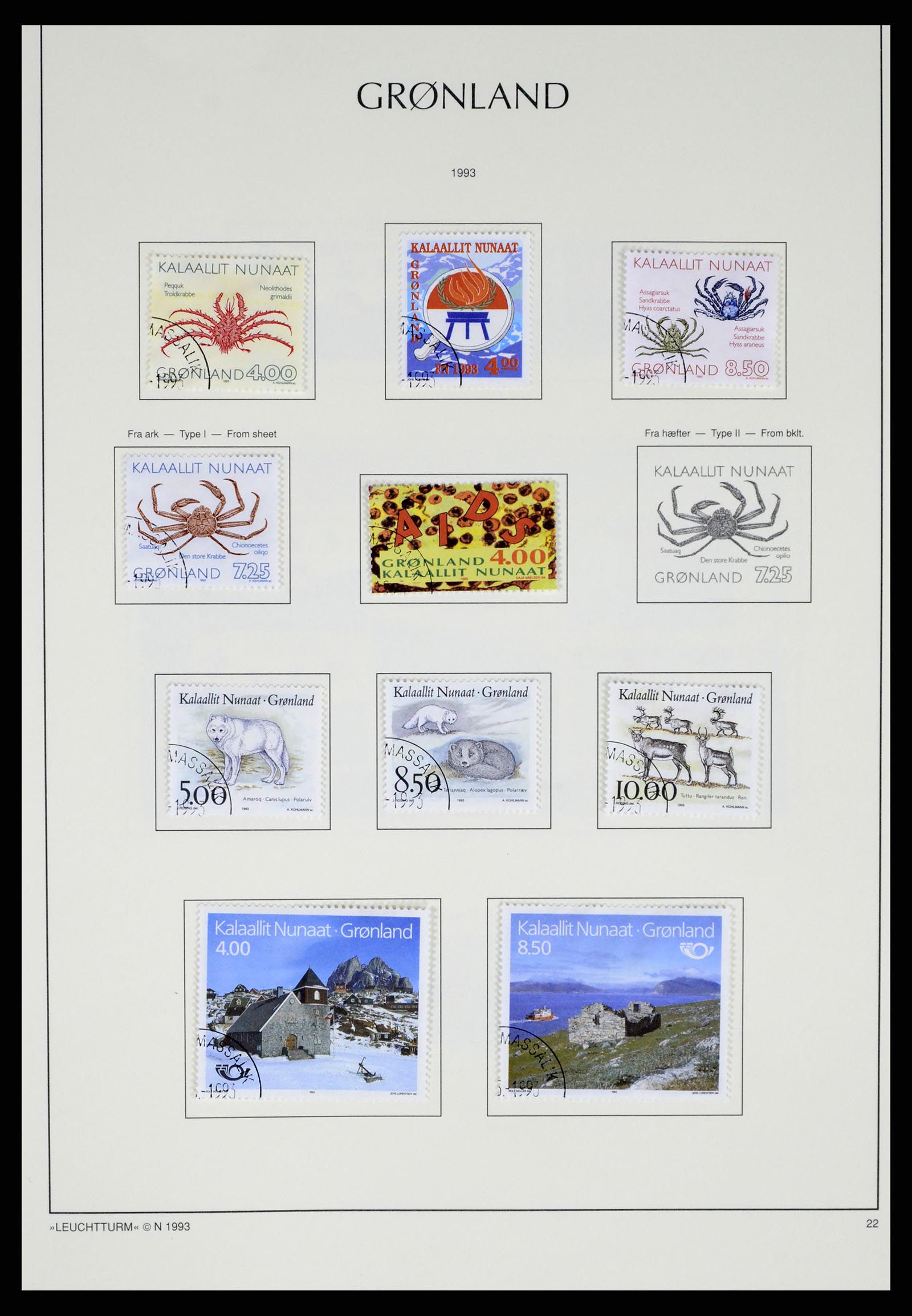37372 034 - Postzegelverzameling 37372 Groenland 1938-2004.