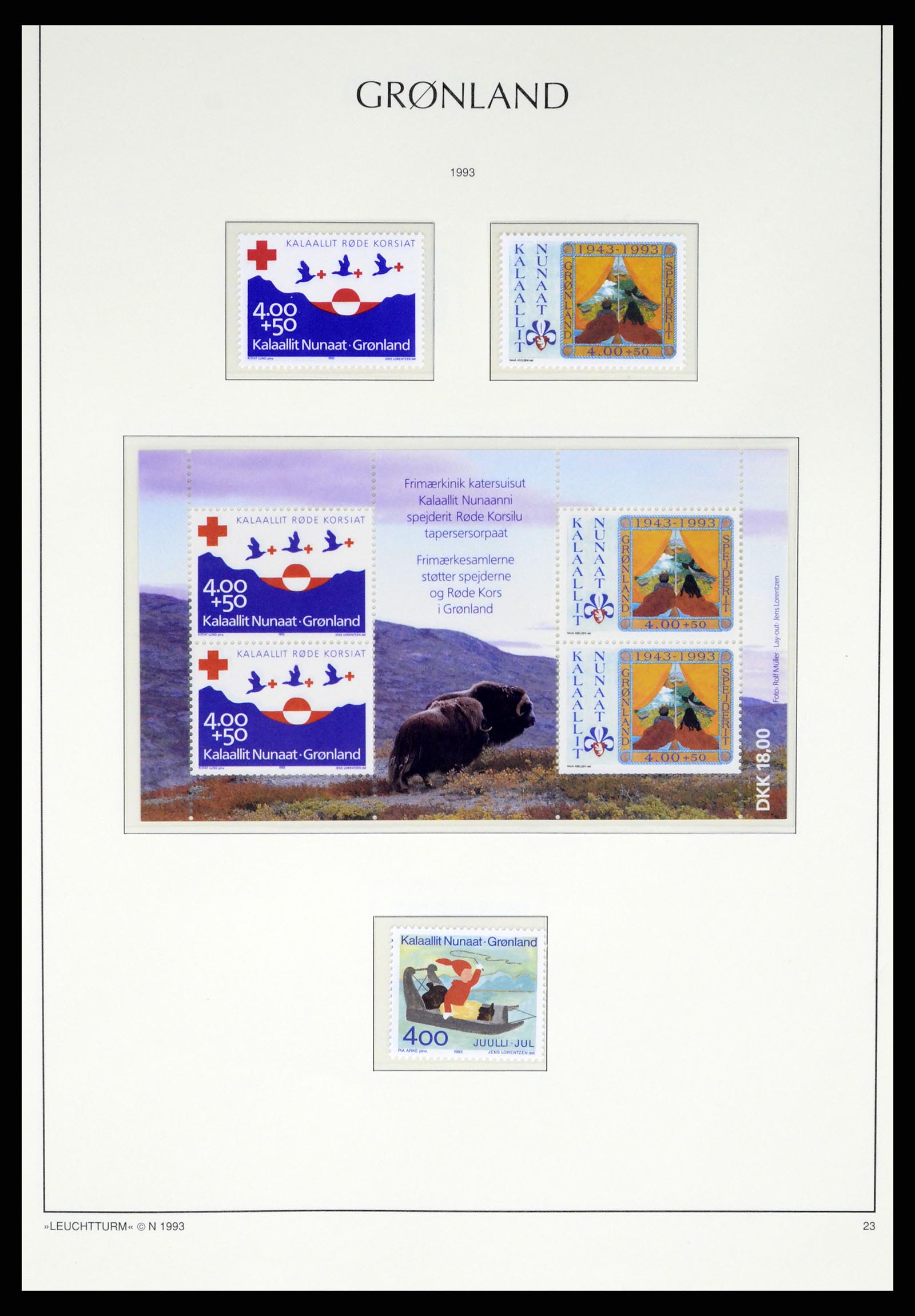 37372 037 - Postzegelverzameling 37372 Groenland 1938-2004.