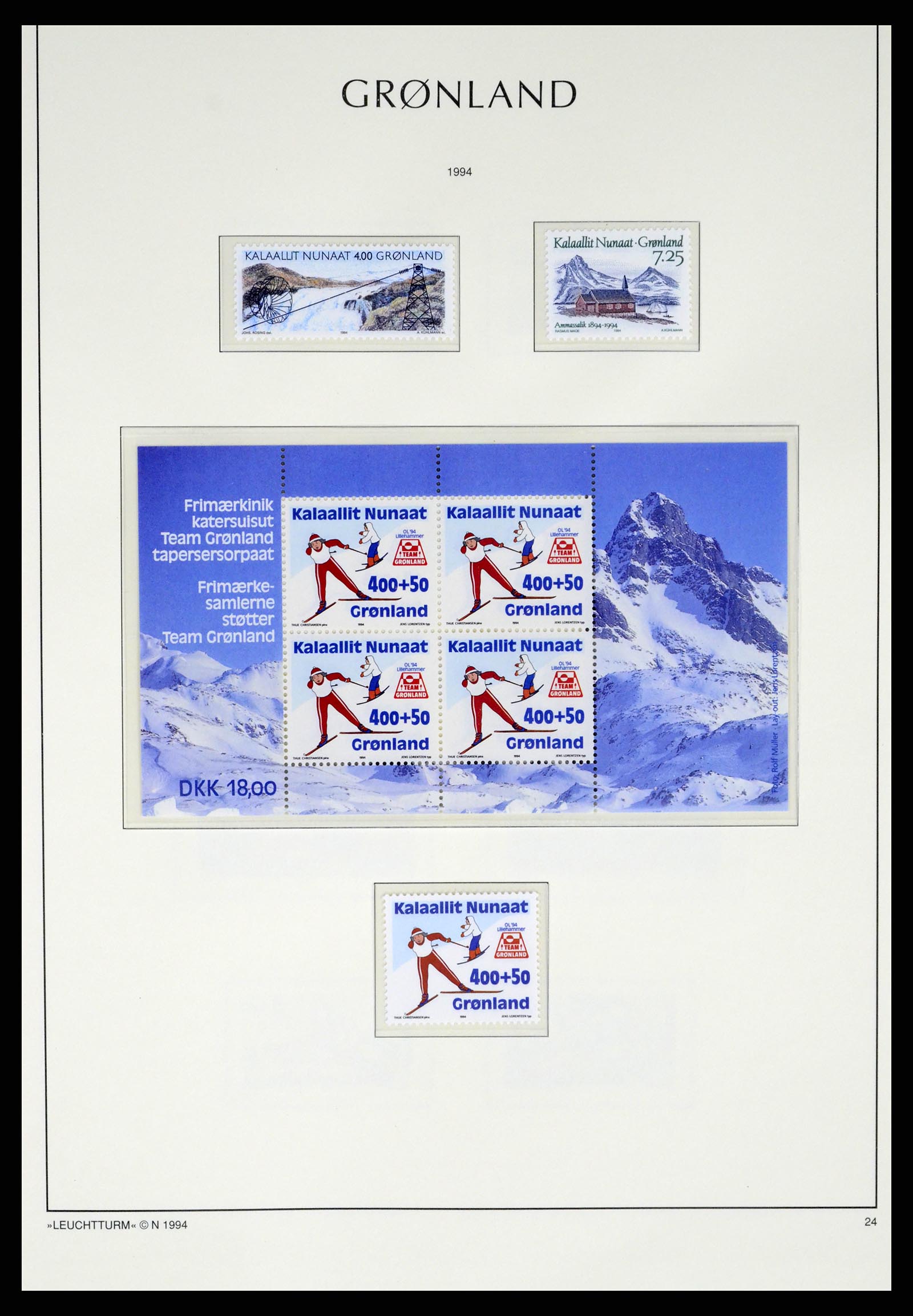 37372 038 - Postzegelverzameling 37372 Groenland 1938-2004.