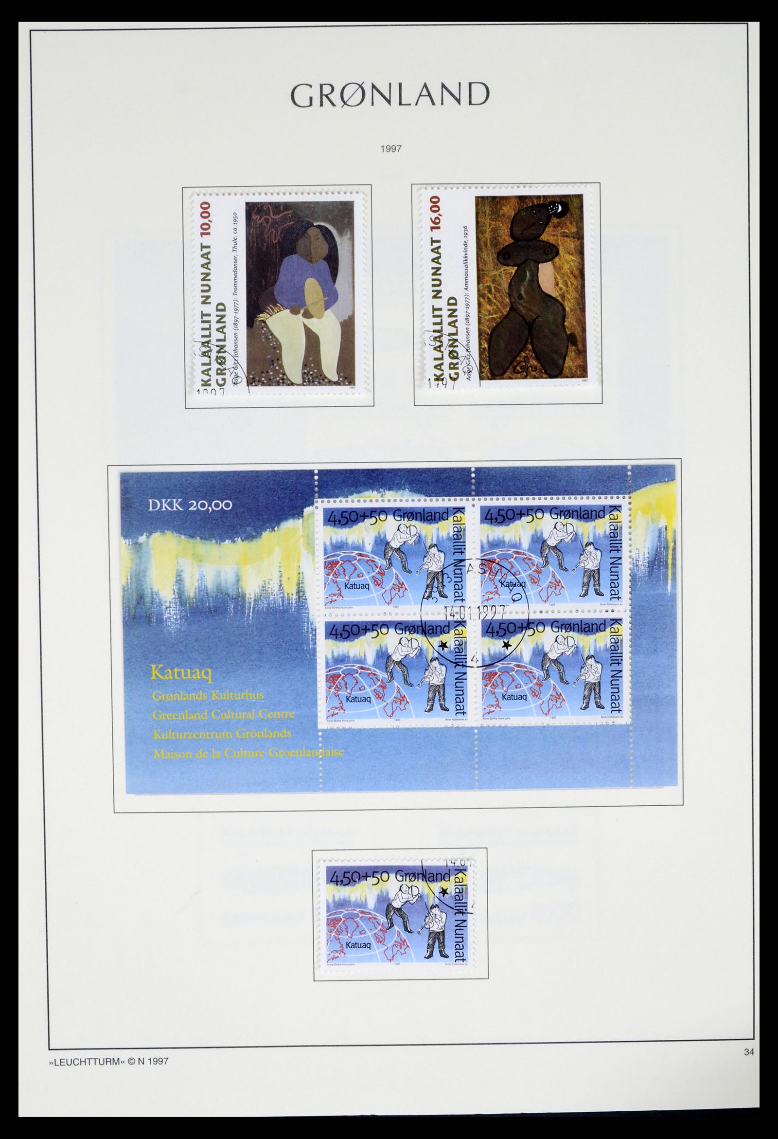 37372 059 - Postzegelverzameling 37372 Groenland 1938-2004.