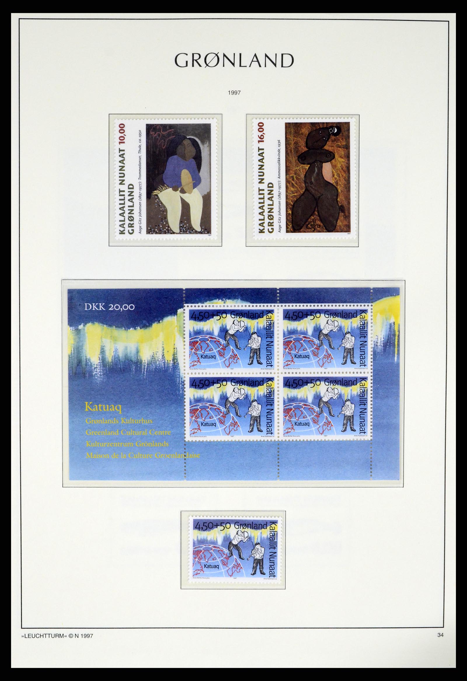 37372 062 - Postzegelverzameling 37372 Groenland 1938-2004.