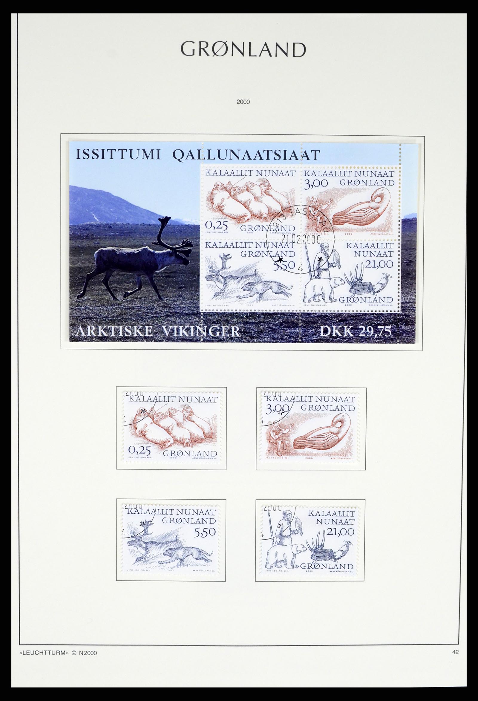 37372 080 - Postzegelverzameling 37372 Groenland 1938-2004.