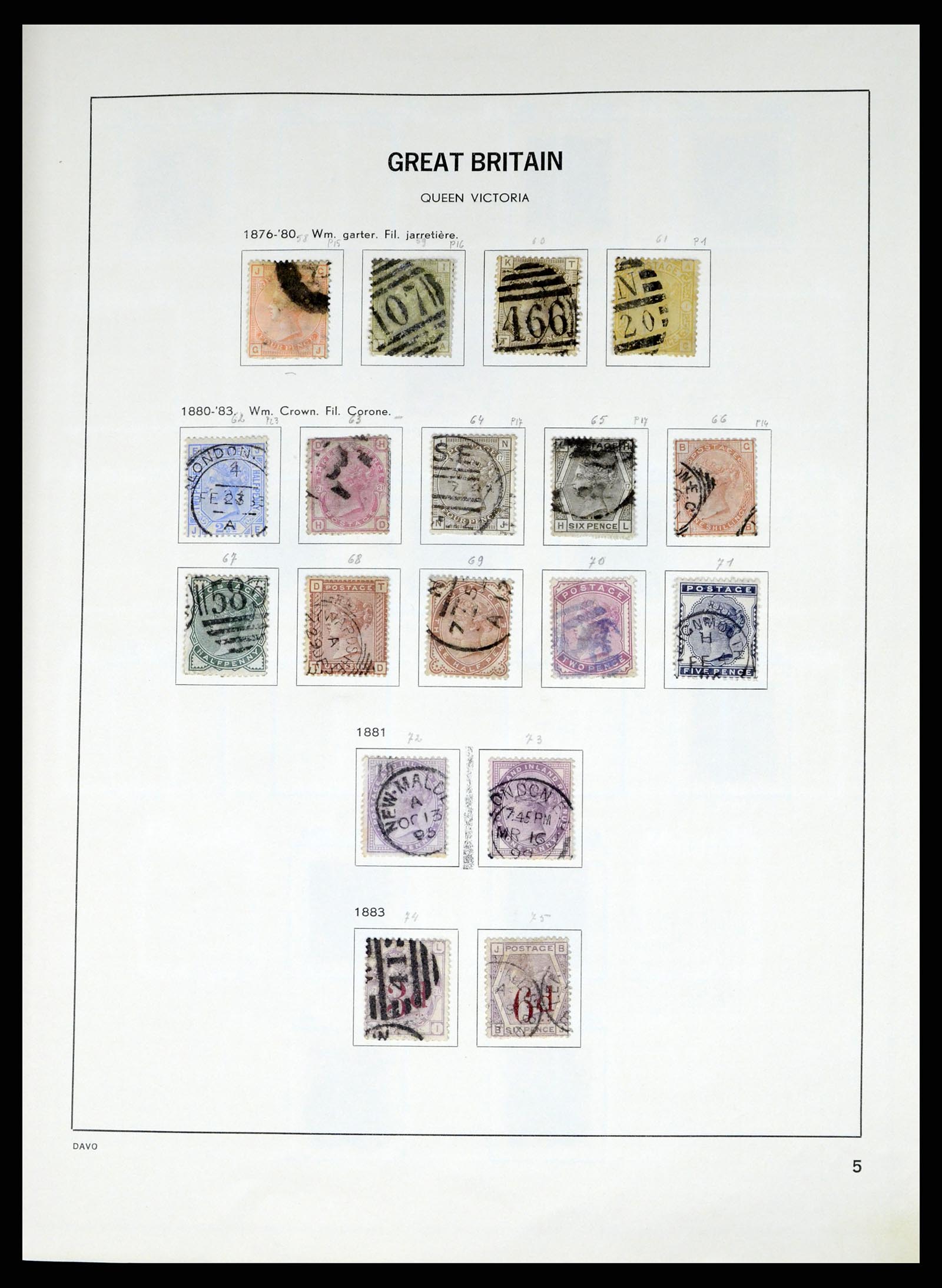 37375 027 - Postzegelverzameling 37375 Engeland 1840-1982.