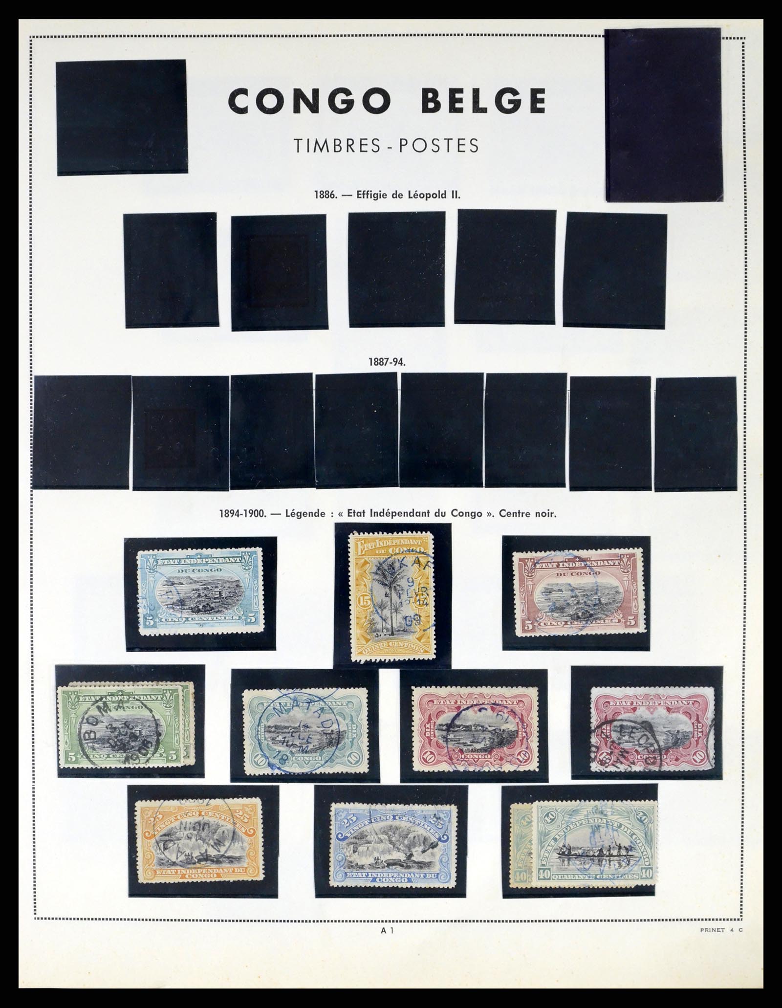 37377 001 - Postzegelverzameling 37377 Belgisch Congo 1894-1969.