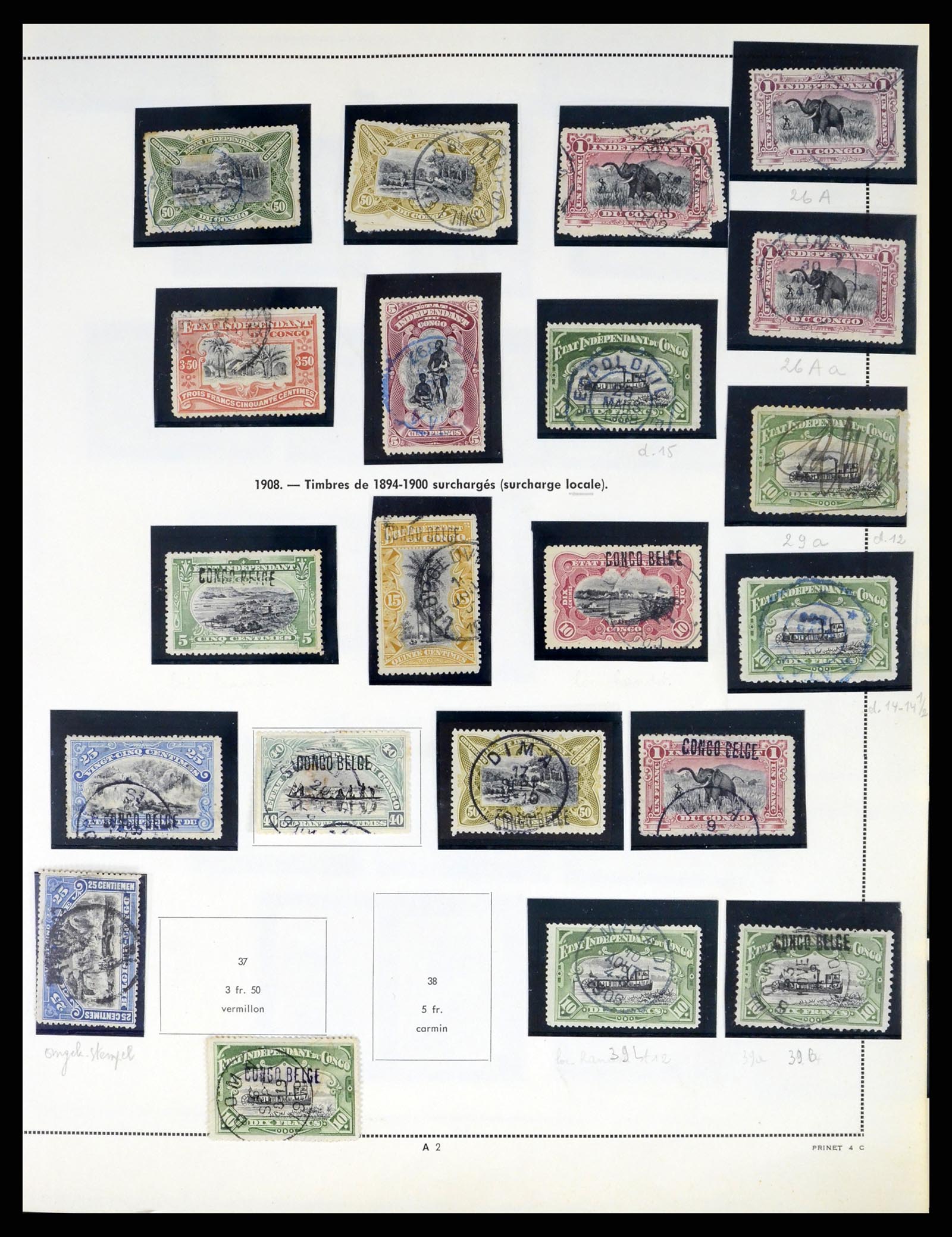 37377 002 - Postzegelverzameling 37377 Belgisch Congo 1894-1969.