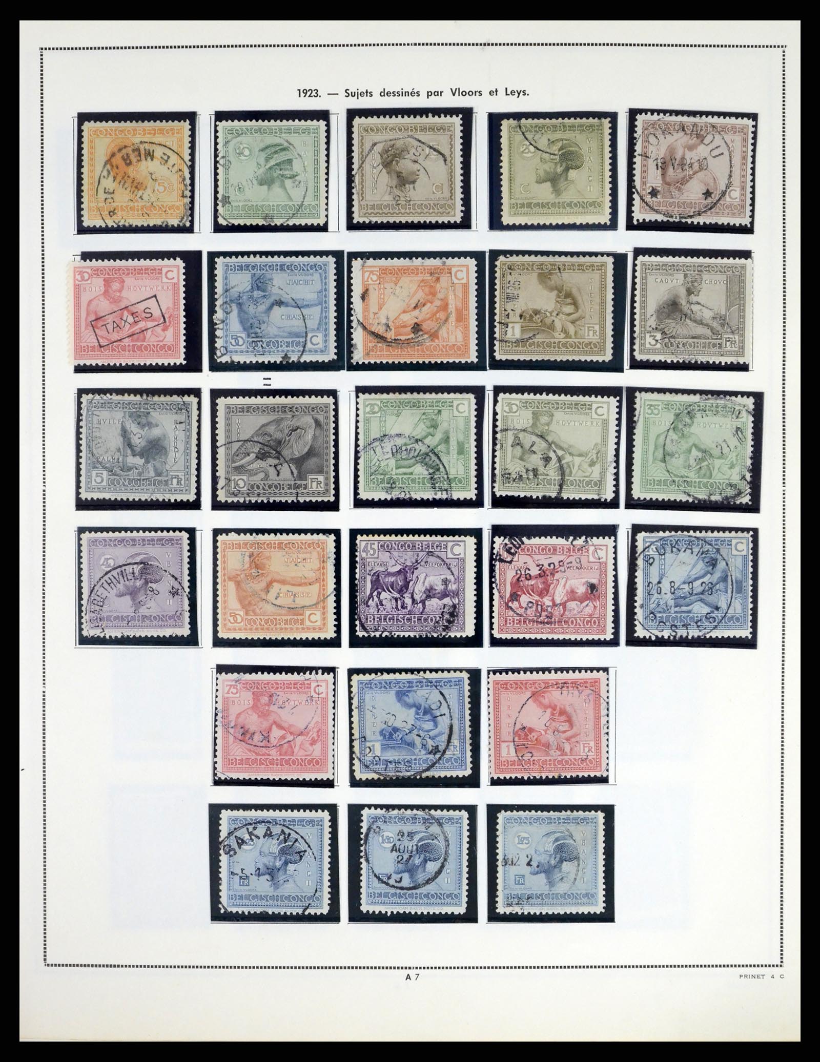 37377 007 - Postzegelverzameling 37377 Belgisch Congo 1894-1969.