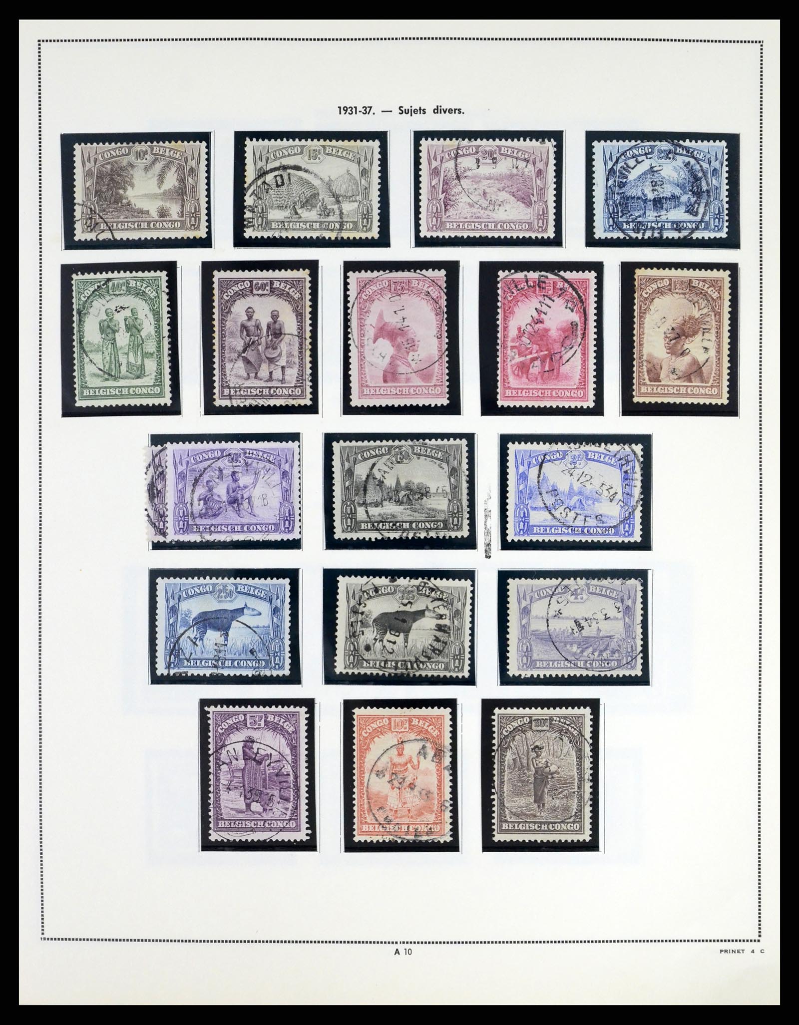37377 010 - Postzegelverzameling 37377 Belgisch Congo 1894-1969.