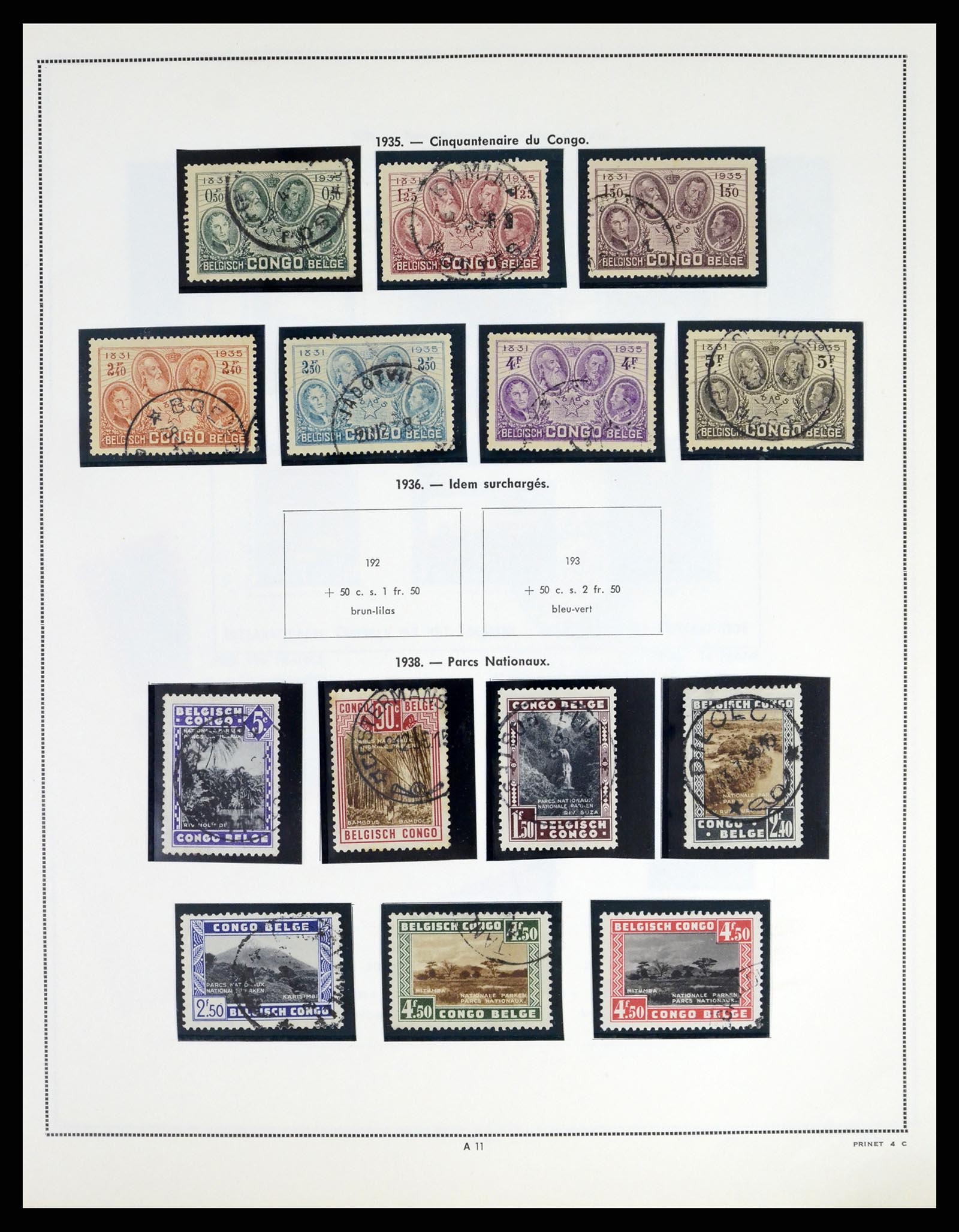 37377 011 - Postzegelverzameling 37377 Belgisch Congo 1894-1969.