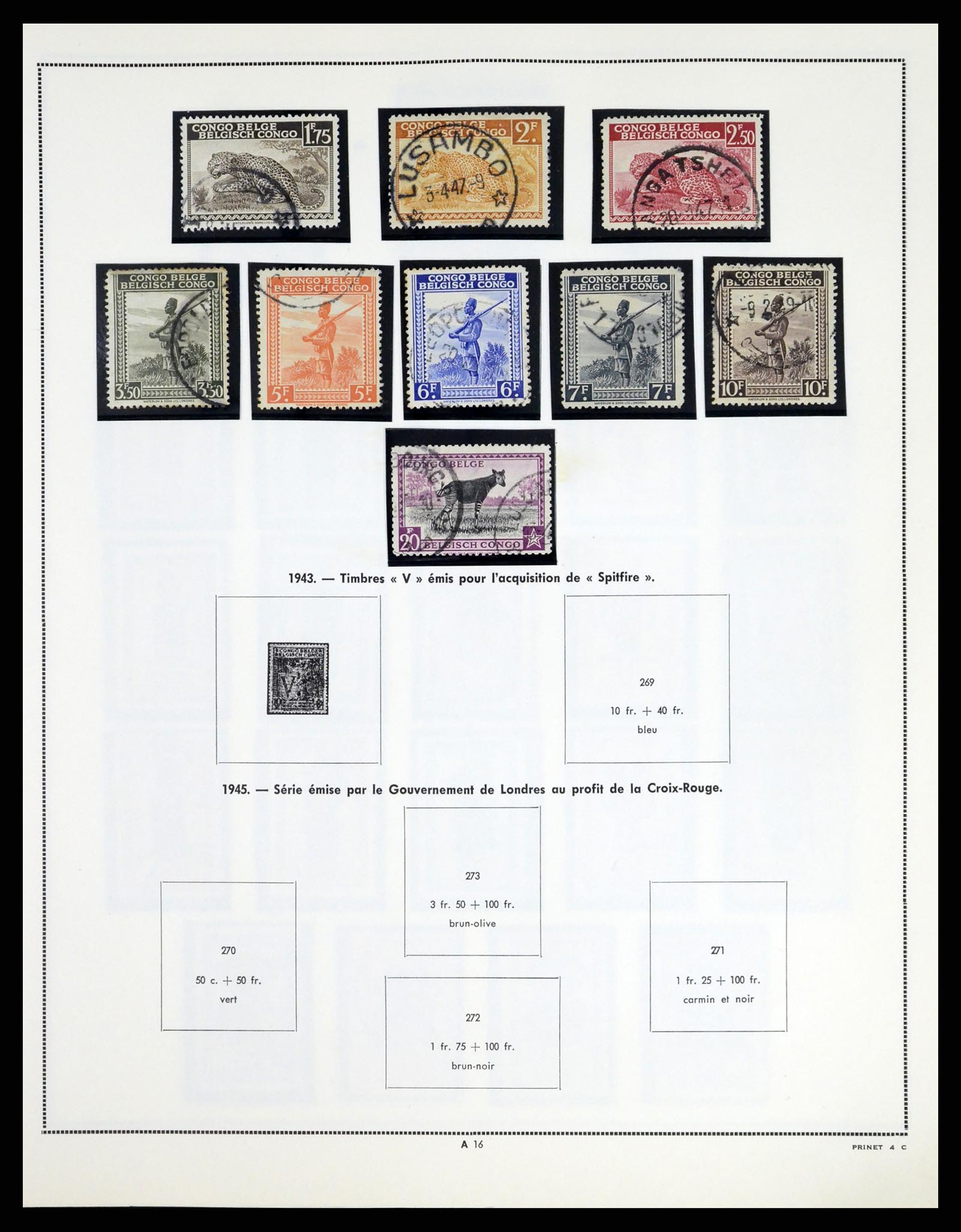 37377 017 - Stamp collection 37377 Belgian Congo 1894-1969.