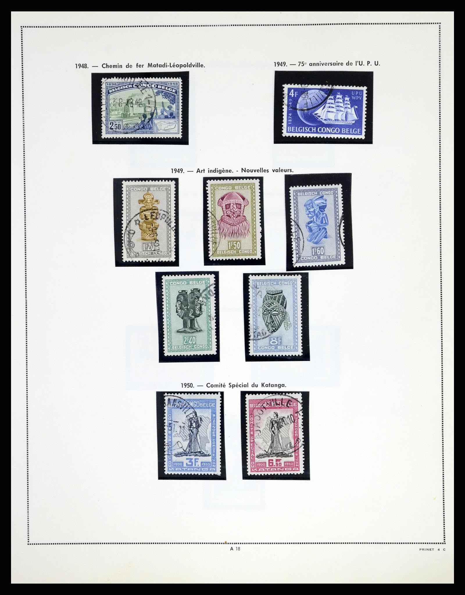 37377 019 - Postzegelverzameling 37377 Belgisch Congo 1894-1969.