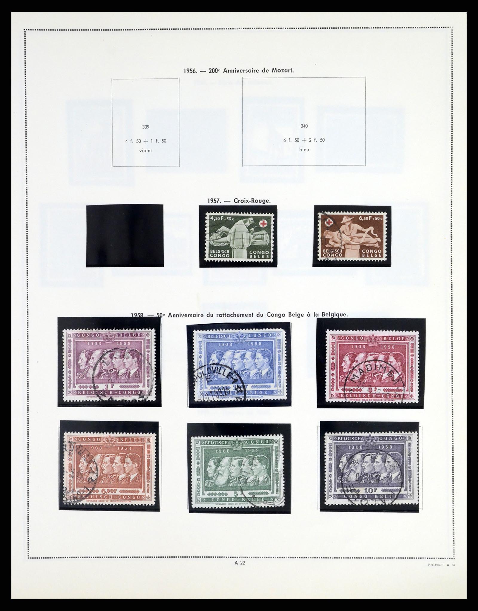 37377 023 - Postzegelverzameling 37377 Belgisch Congo 1894-1969.
