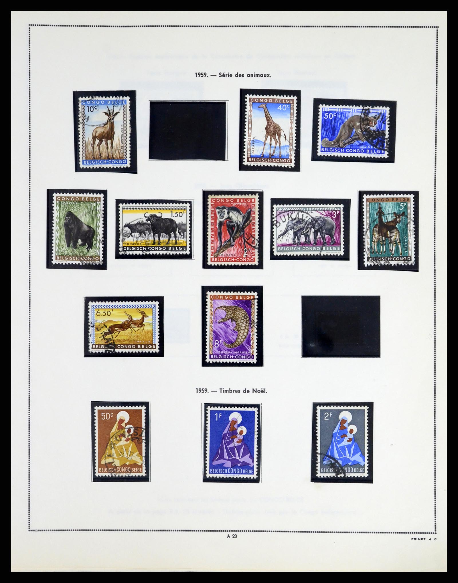 37377 024 - Postzegelverzameling 37377 Belgisch Congo 1894-1969.