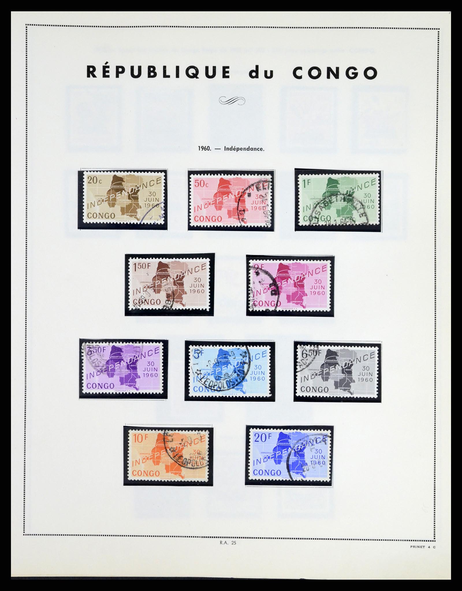37377 026 - Postzegelverzameling 37377 Belgisch Congo 1894-1969.